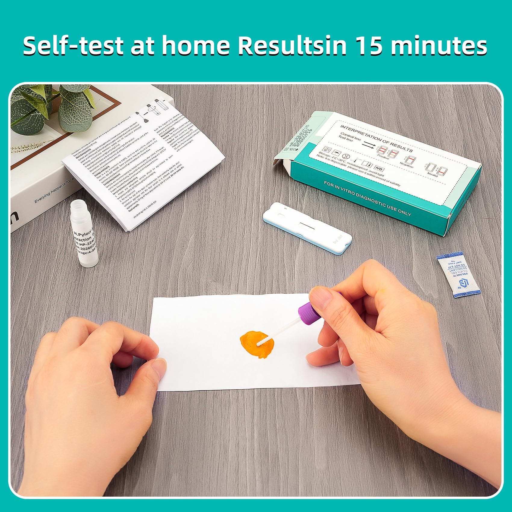 H. Pylori Helicobacter Pylori Stool 3 Test Kit, 10-15 Minutes, Highly Accurate, Easy to Use, Home Testing, No Lab Visit Required - OzHealthStandard