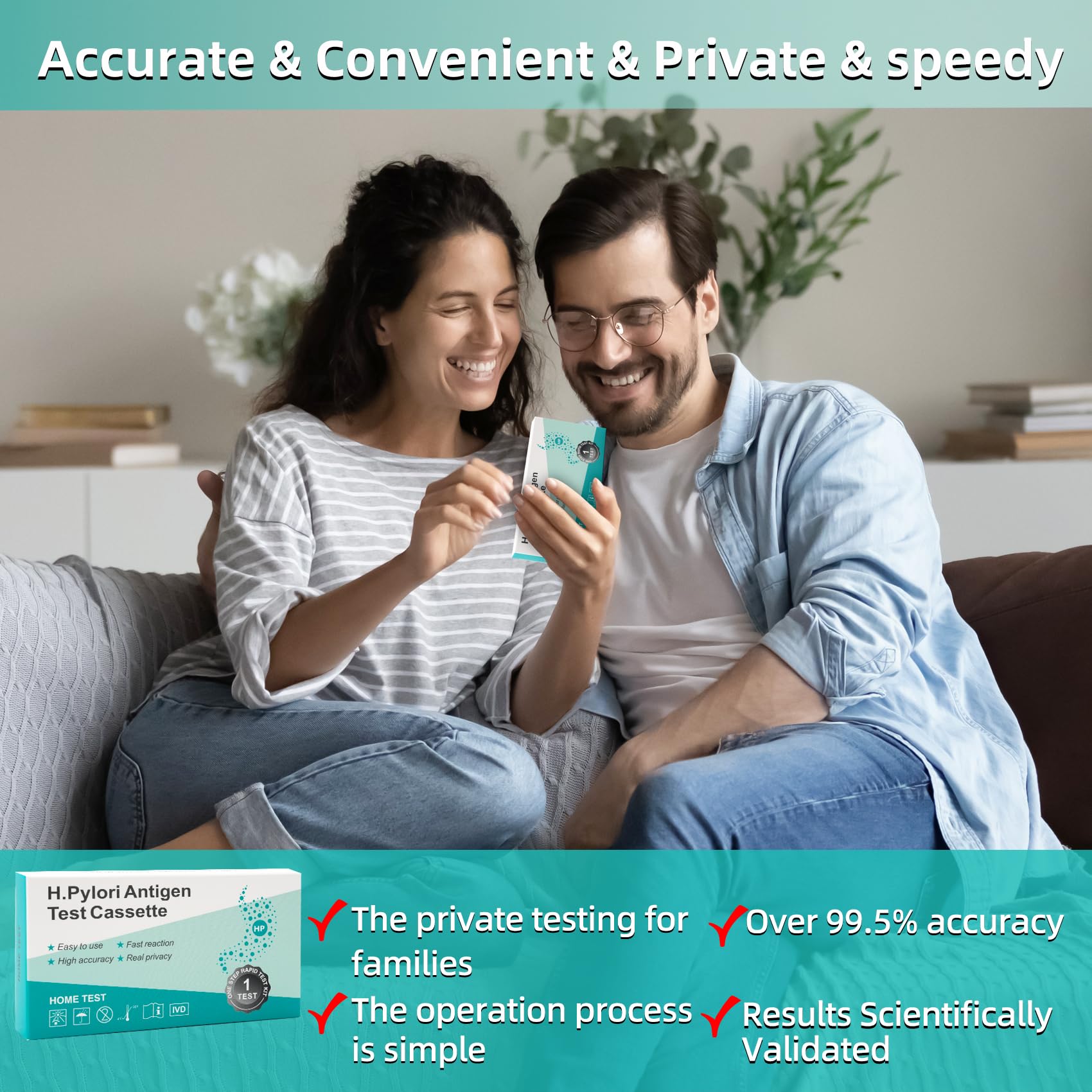 H. Pylori Helicobacter Pylori Stool 3 Test Kit, 10-15 Minutes, Highly Accurate, Easy to Use, Home Testing, No Lab Visit Required - OzHealthStandard