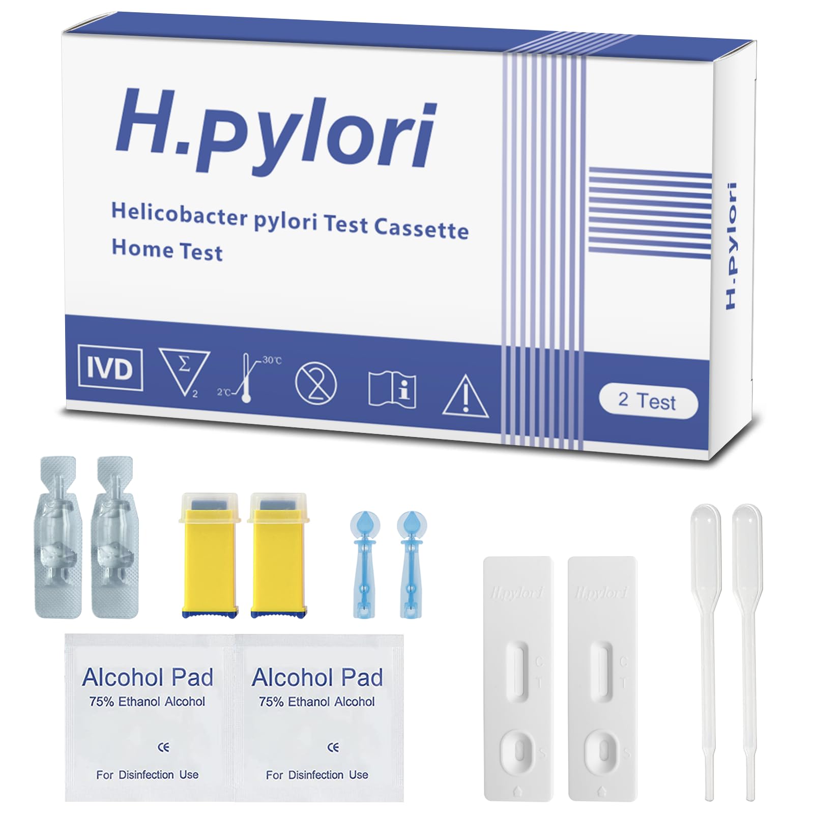 H Pylori Test Kit, Helicobacter Pylori Test Kit - Fast and Accurate, Self-Test at Home, Results in 10-15 Minutes, No Lab Visit Required - OzHealthStandard