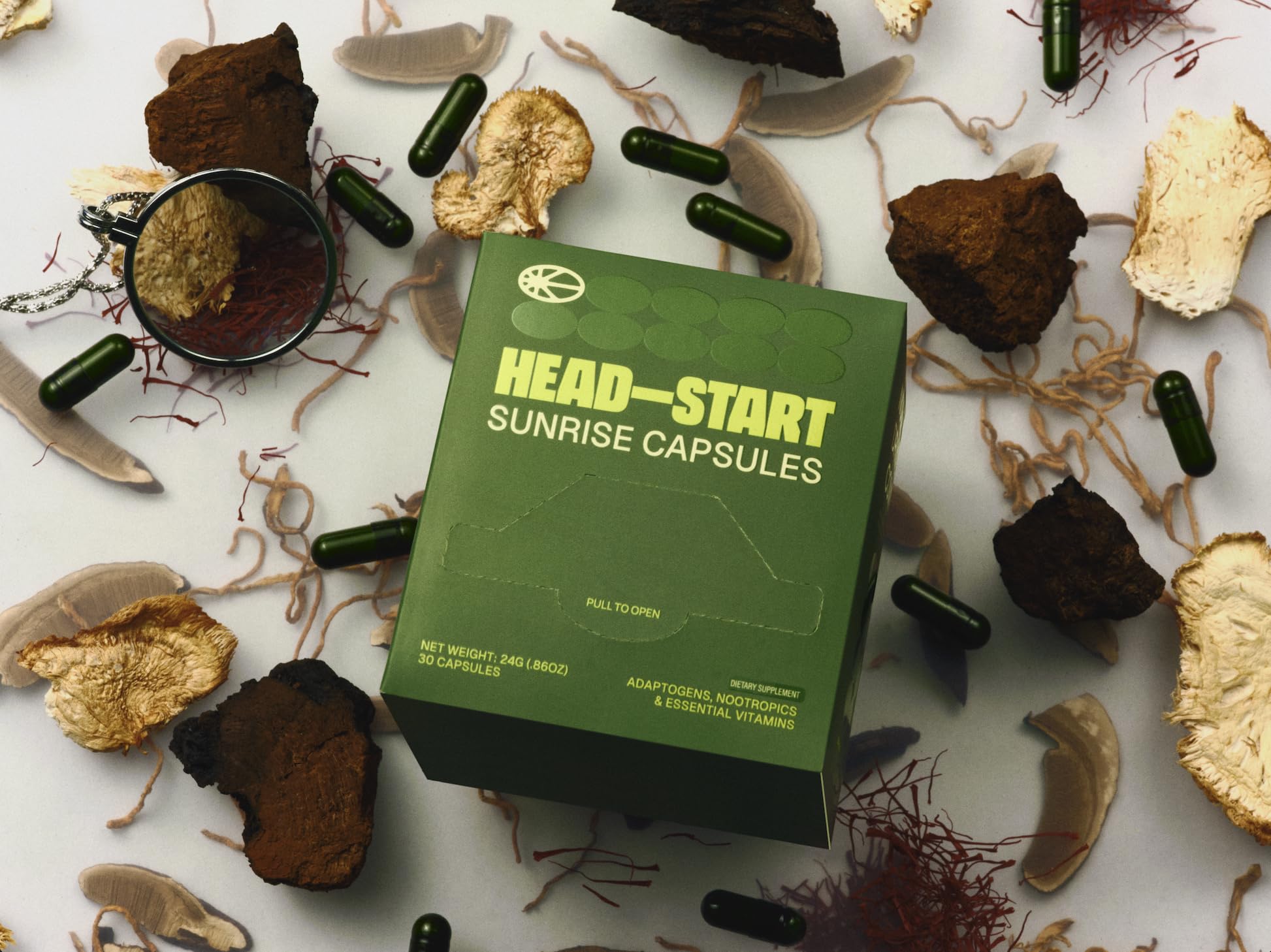HEAD-START Sunrise Capsules | Nootropic Brain Supplement with Lion’s Mane, L-Theanine & Saffron | Adaptogen Blend for Focus, Energy, Clarity & Daily Performance - OzHealthStandard