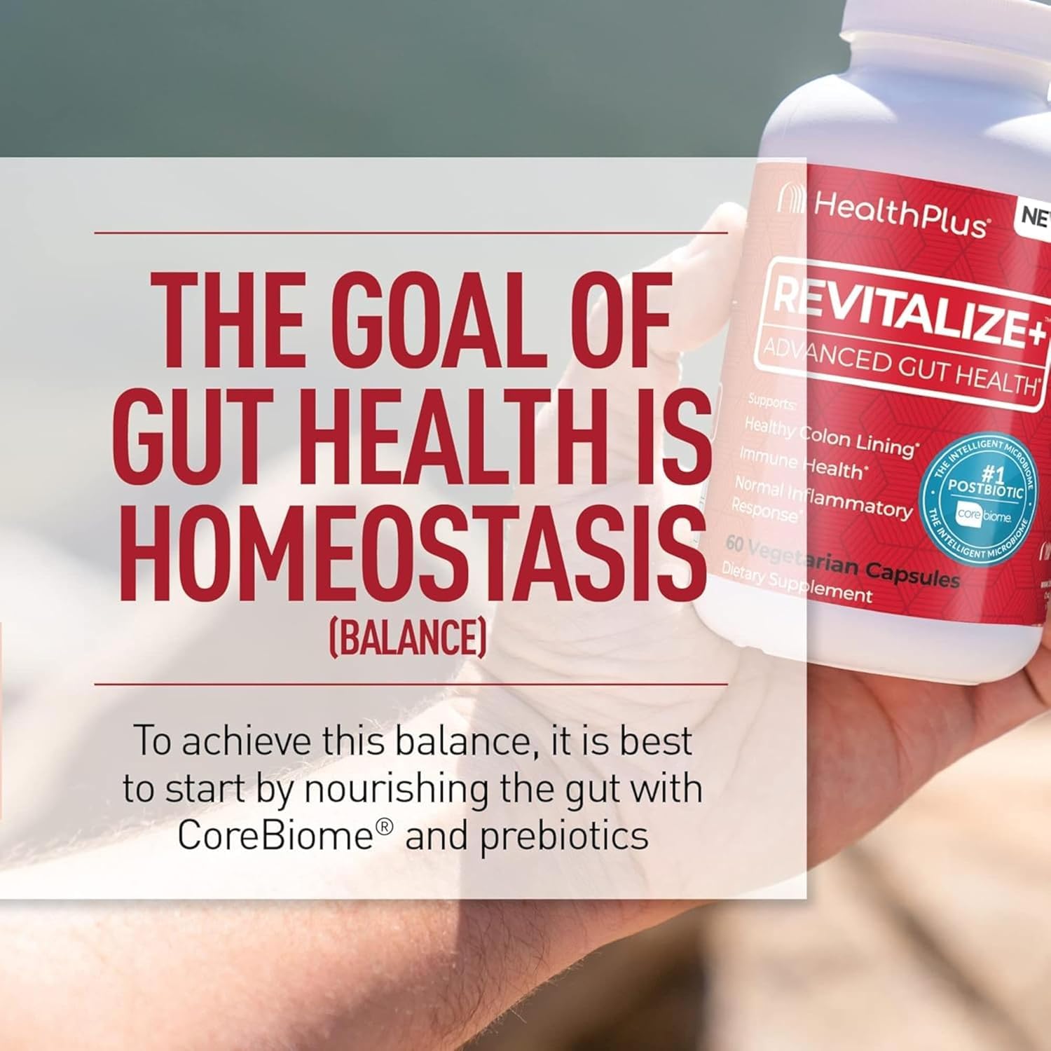 Health Plus Revitalize+ CoreBiome Butyrate Postbiotic for Complete Digestive Health, Leaky Gut & Colon | Gut Health Supplement for Men & Women | 60 Capsules, 30 Servings - OzHealthStandard