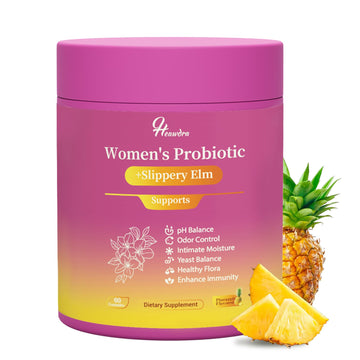 Her Juicy Women's Probiotic Gummies: Supports Women’s Wellness & pH Balance, Clean Vegan, Pineapple Flavor, Prebiotics & Lactobacillus Blend, with Slippery Elm, Gut Health & Immune Defense, 60 Gummies - OzHealthStandard