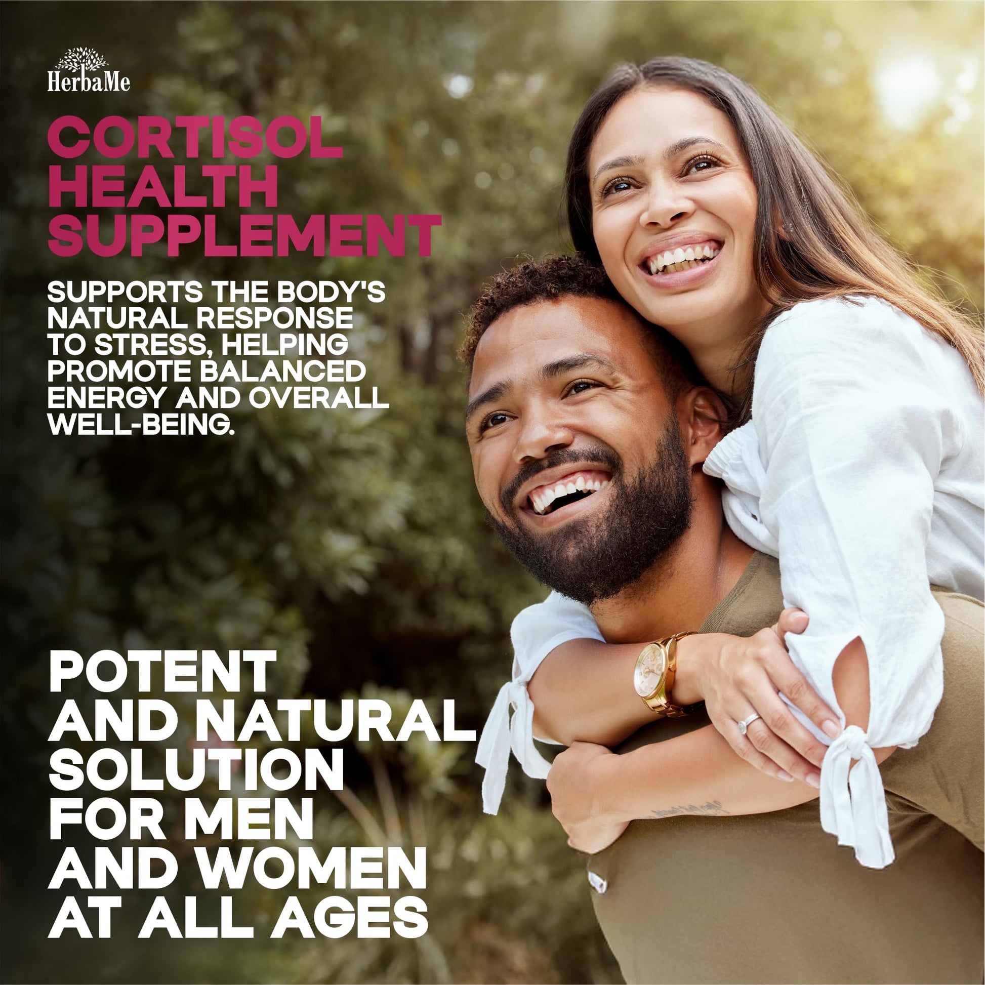 HerbaMe Cortisol Manager Supplement and Balance Mood with Ashwagandha & L-Tyrosine, 120 Capsules, Helps Maintain Healthy Energy Levels and Stress Relief, Fatigue Reducer Pills - OzHealthStandard