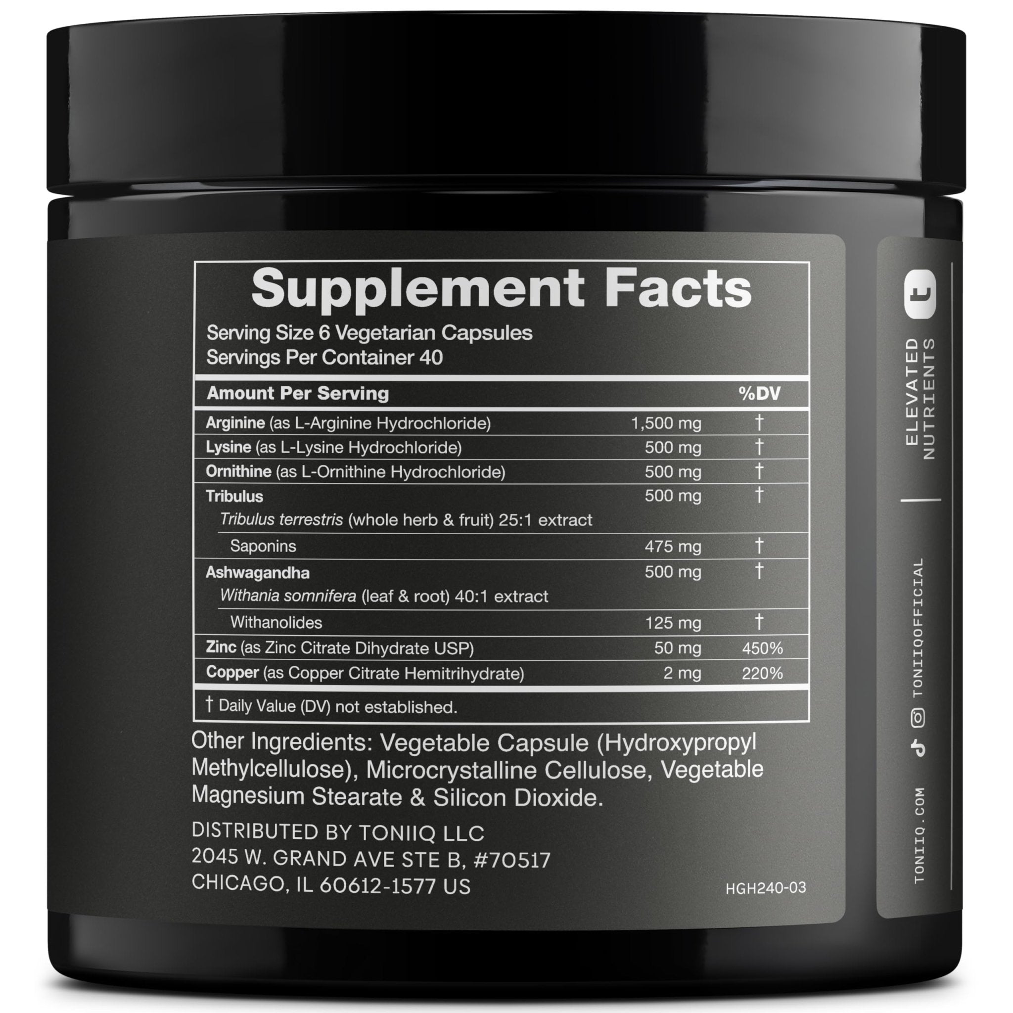 HGH Supplements for Men & Women (240 Count) 3,550mg+ Support Muscle Growth & Healthy Levels of Human Growth Hormone for Men, with High-Purity Arginine, Ornithine, Lysine, Tribulus, and Ashwagandha TQ - OzHealthStandard