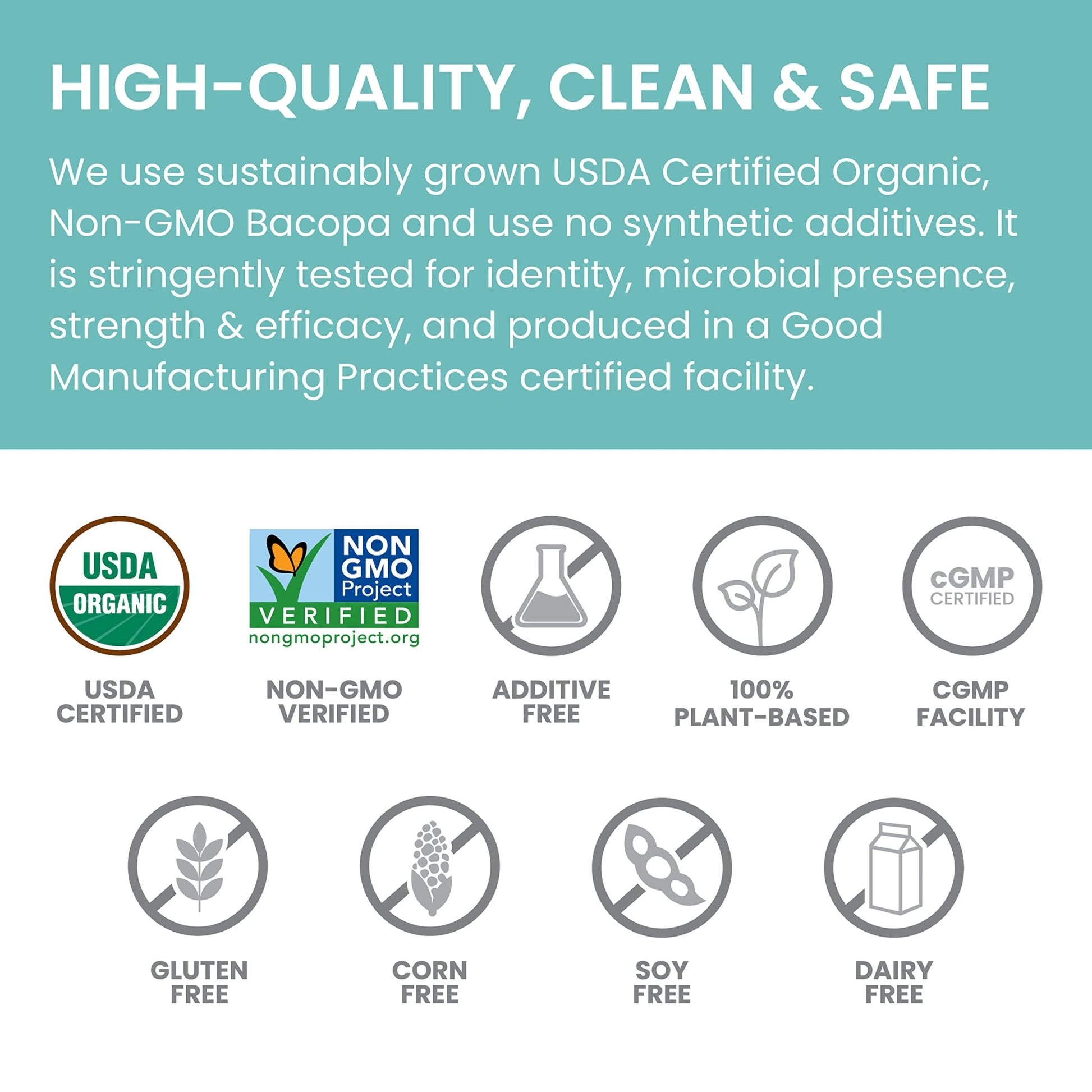 Himalaya Bacopa Monnieri Nootropic Herbal Supplement, Supports Calm, Memory, Cognition, USDA Certified Organic, Non-GMO, 750 mg, 60 Plant-Based Caplets, 60 Day Supply - OzHealthStandard