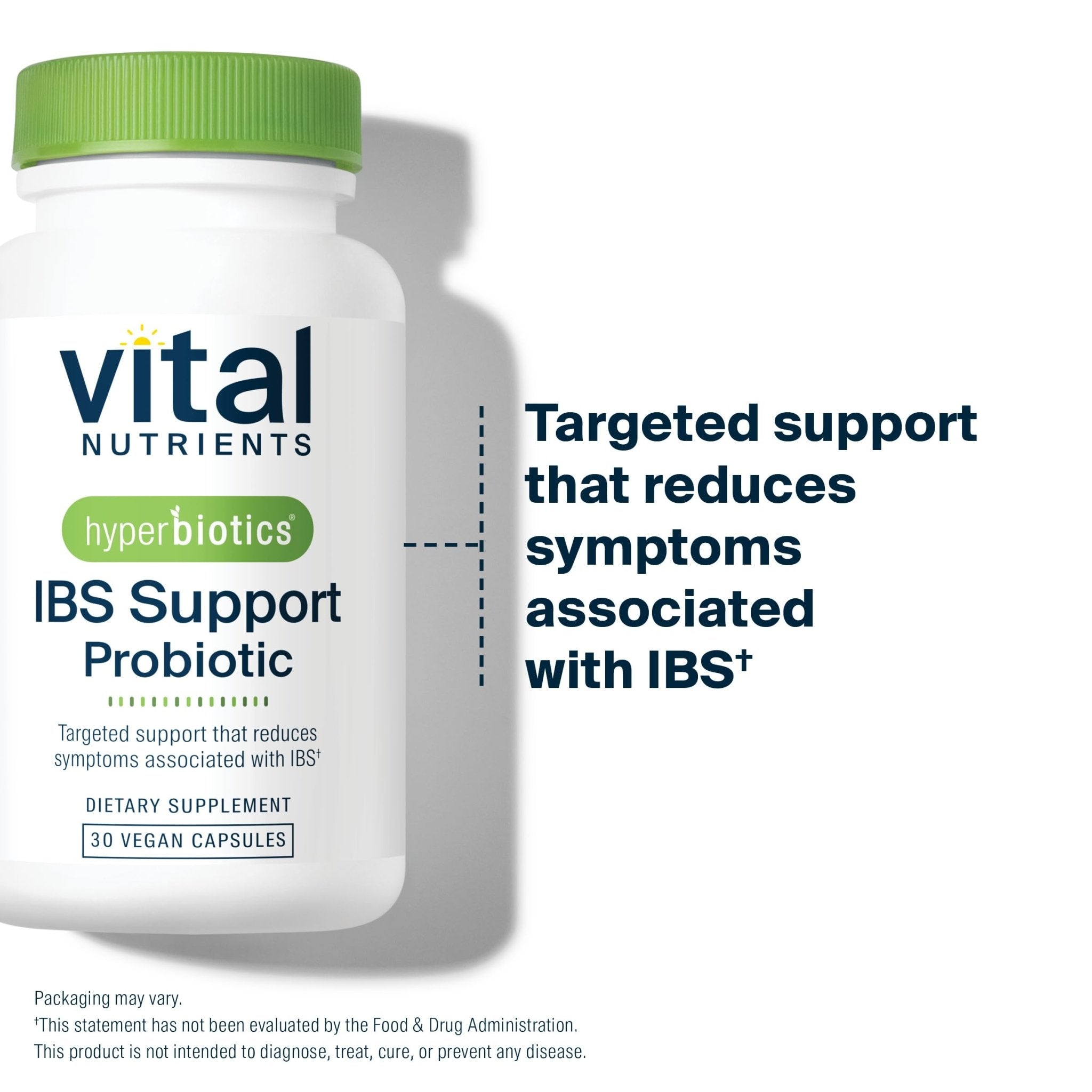 Hyperbiotics Vital Nutrients IBS Probiotic | Reduce Symptoms of IBS* | Clinically Studied Vegan probiotic for IBS Relief from Bloating, Gas, Diarrhea, & Abdominal Discomfort* | 30 Capsules - OzHealthStandard