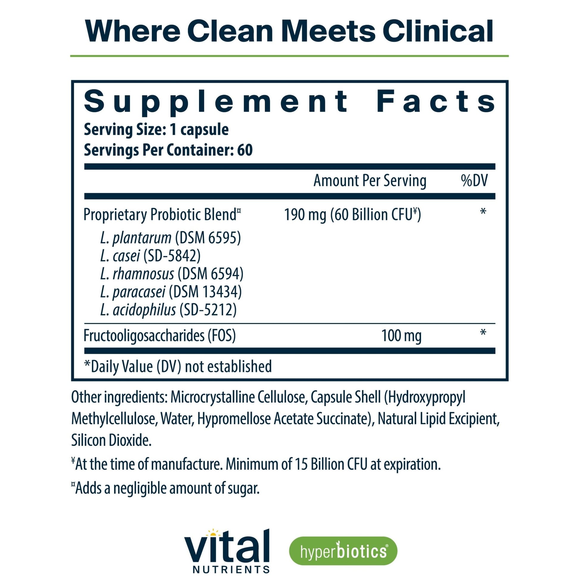 Hyperbiotics Vital Nutrients Prebiotic and Probiotic for Women and Men | 60 Billion CFU | Pre and Probiotics Supports Digestive Health, Constipation, - OzHealthStandard