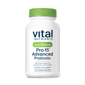 Hyperbiotics Vital Nutrients Pro-15 Advanced Probiotics for Women and Men | 15 Strains + Kiwifruit | Clinically Studied Daily Probiotics for Digestive Health, Gas, & Bloating | 60 Vegan Tablets - OzHealthStandard