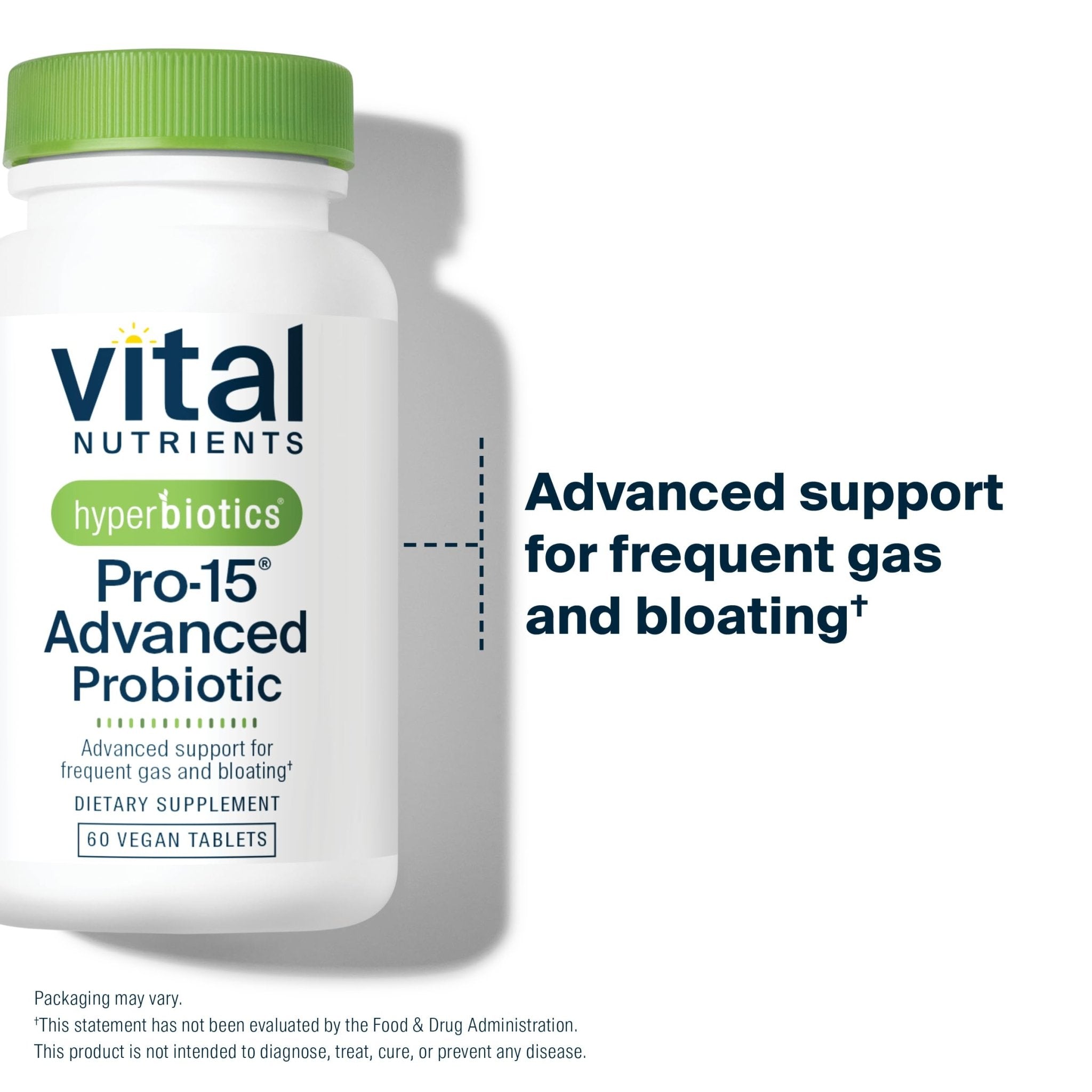 Hyperbiotics Vital Nutrients Pro-15 Advanced Probiotics for Women and Men | 15 Strains + Kiwifruit | Clinically Studied Daily Probiotics for Digestive Health, Gas, & Bloating | 60 Vegan Tablets - OzHealthStandard
