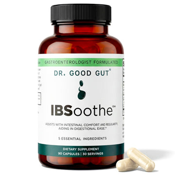 IBSoothe by Dr. Good Gut – Gut Health Supplement for Women & Men with Fiber, Probiotics, Enzymes & Peppermint Oil for Bloating Relief, Digestive Support, IBS Relief & Daily Gut Wellness – 90 Capsules - OzHealthStandard