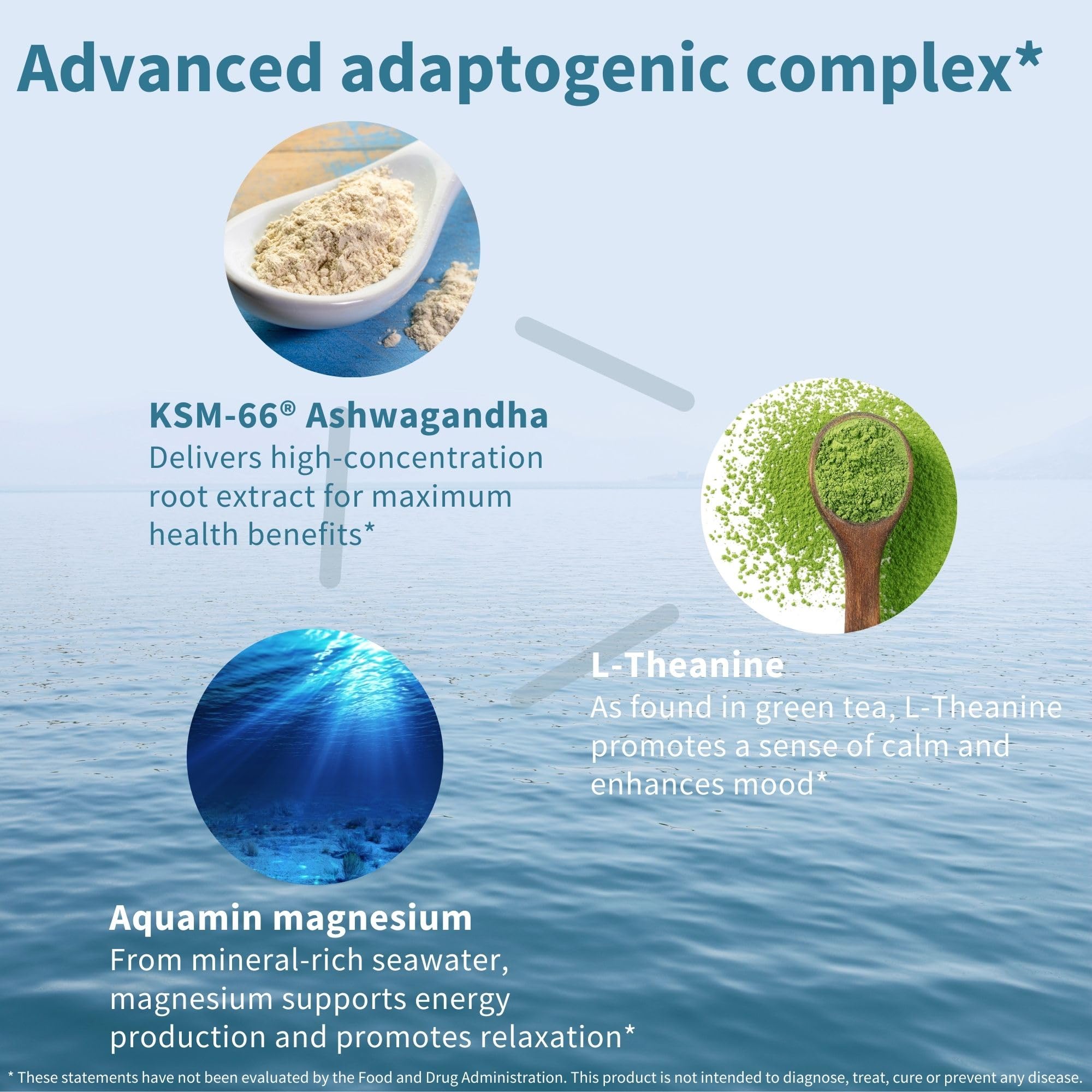 Igennus High Strength Ashwagandha, Magnesium, & L-Theanine Stress Relief Complex, KSM-66 Root Extract Adaptogens, Boosted with Methylfolate, Zinc & Biotin Clean Label, 60 Fast Acting Capsules - OzHealthStandard