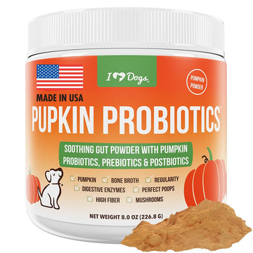 iHeartDogs Pupkin Probiotics, Prebiotics, Postbiotics, & Fiber for Dogs with Pumpkin, Gut Soothing Bone Broth & Mushrooms - OzHealthStandard