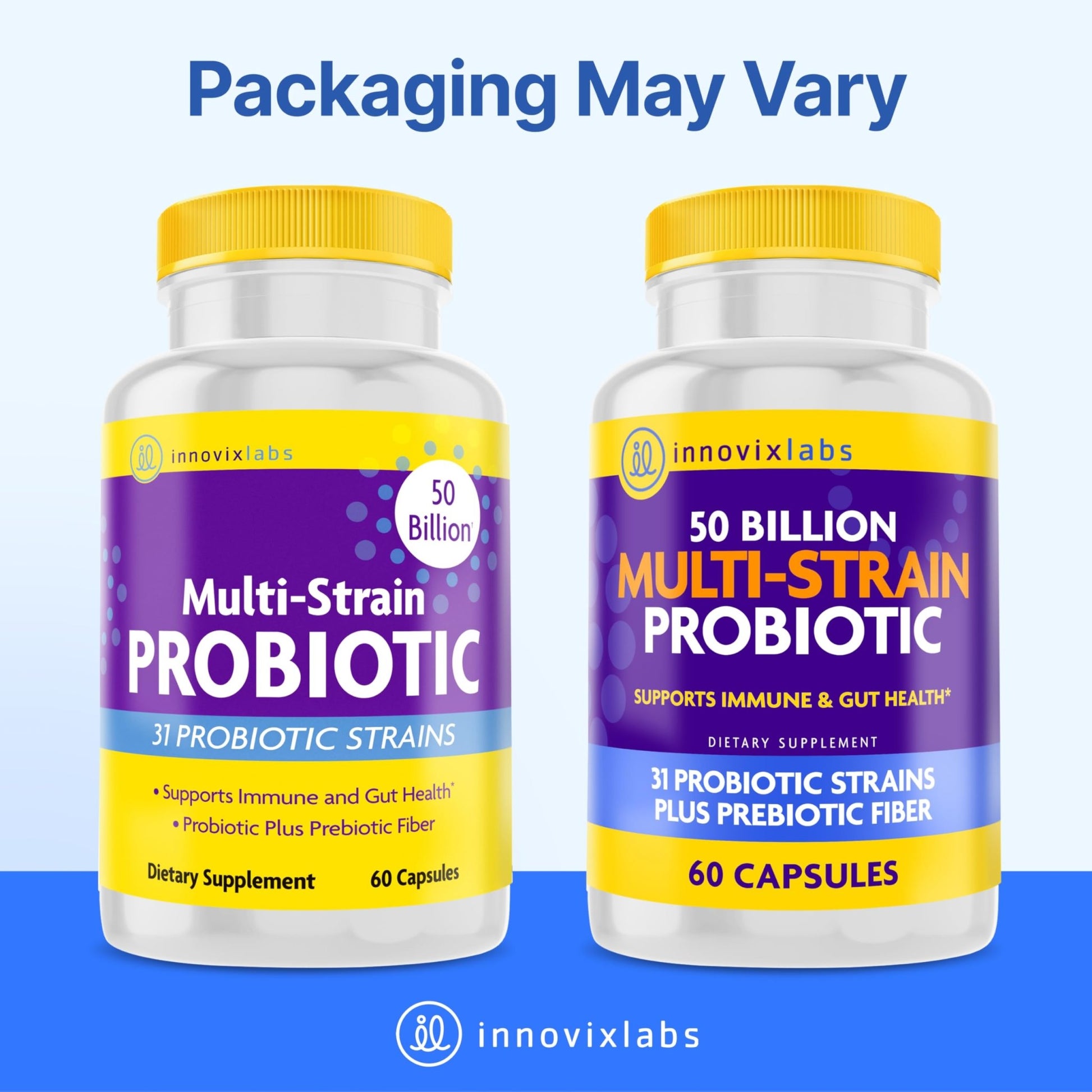 InnovixLabs Multi Strain Probiotics for Women & Men - Probiotic Supplement - 50 Billion CFU - Gut Health, Immune Support, Digestion, Lactobacillus Acidophilus, Prebiotics and Probiotics, 60 Capsules - OzHealthStandard