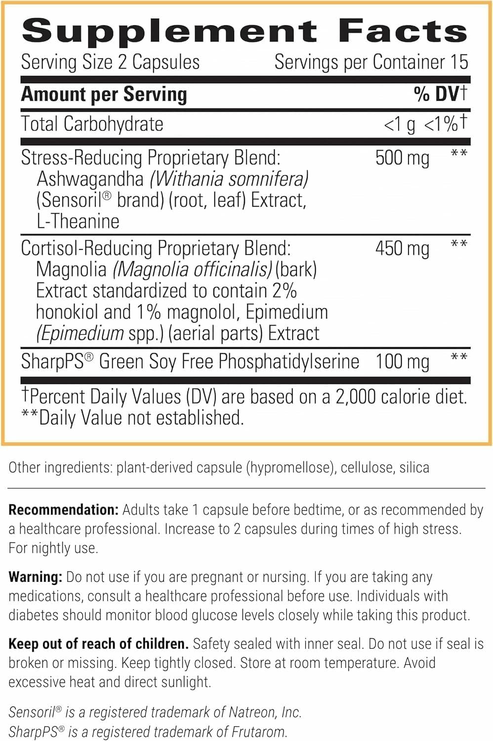Integrative Therapeutics Cortisol Manager Allergen Free - Adrenal Health Support Supplement for Healthy Stress Response* - Vegan, Non-Dairy & Gluten-Free - 30 Capsules (15 Servings) - OzHealthStandard