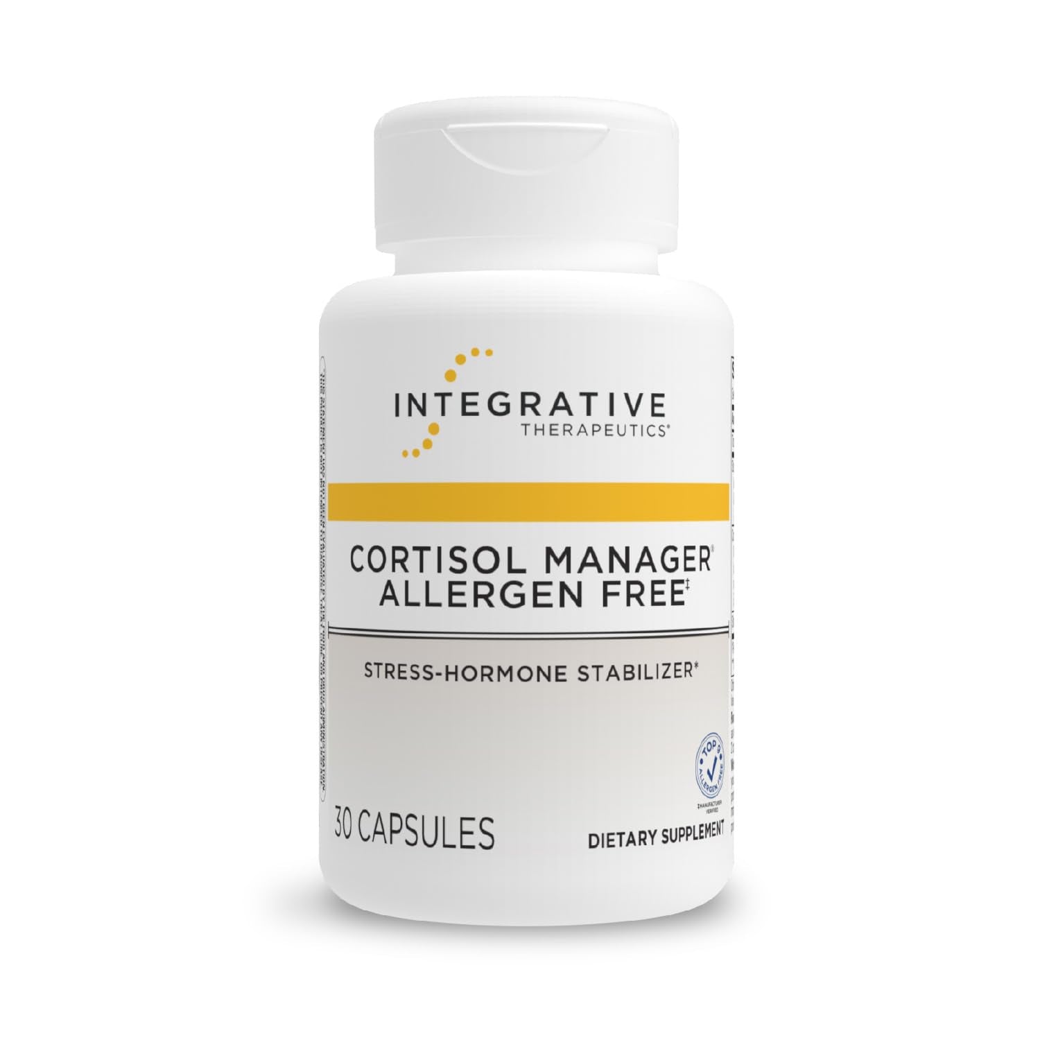 Integrative Therapeutics Cortisol Manager Allergen Free - Adrenal Health Support Supplement for Healthy Stress Response* - Vegan, Non-Dairy & Gluten-Free - 30 Capsules (15 Servings) - OzHealthStandard