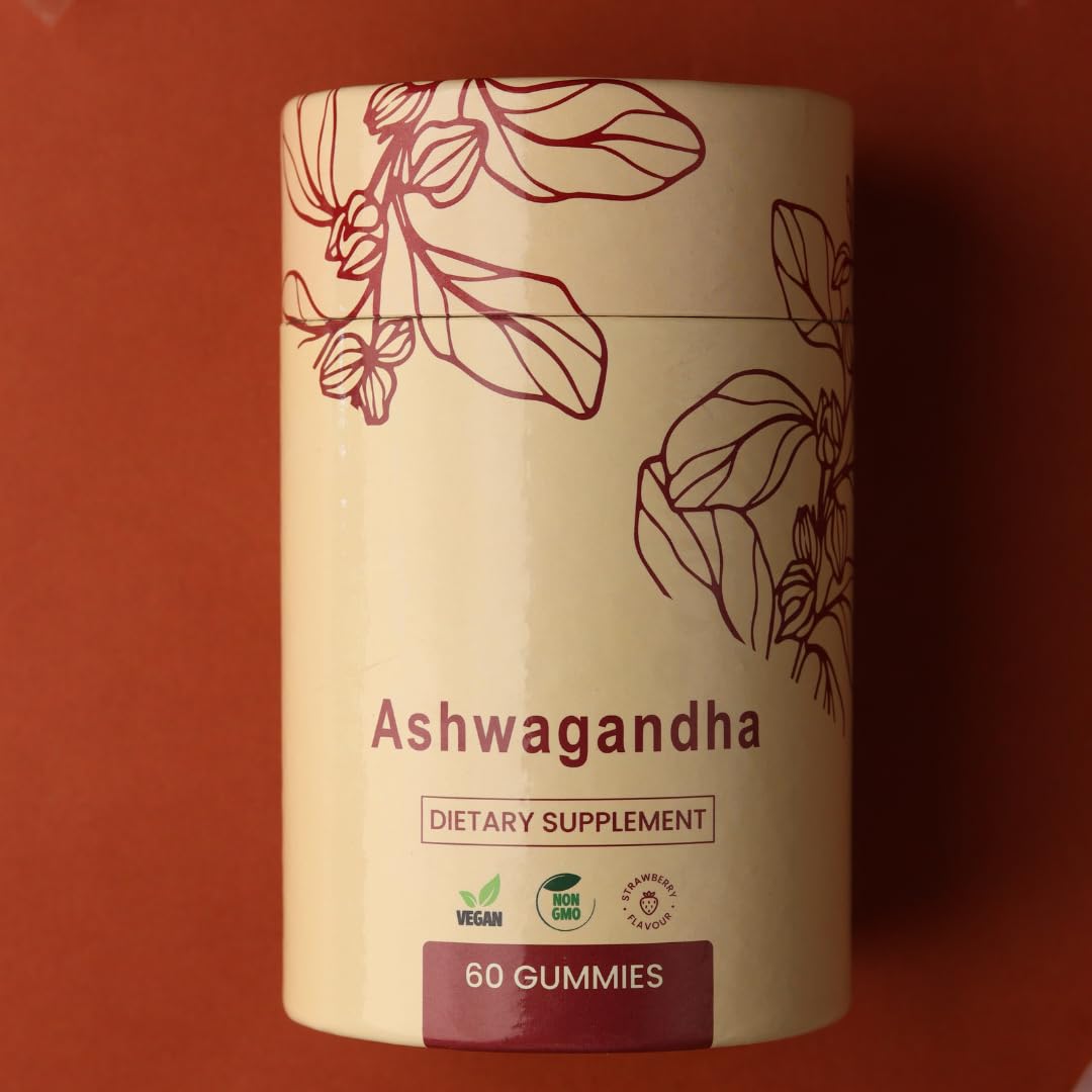 ITADAKIMASU Ashwagandha & Vitamin D Gummies for Stress, Mood & Sleep – Low Sugar, Organic Root Extract and Non-GMO – 60 Count - OzHealthStandard