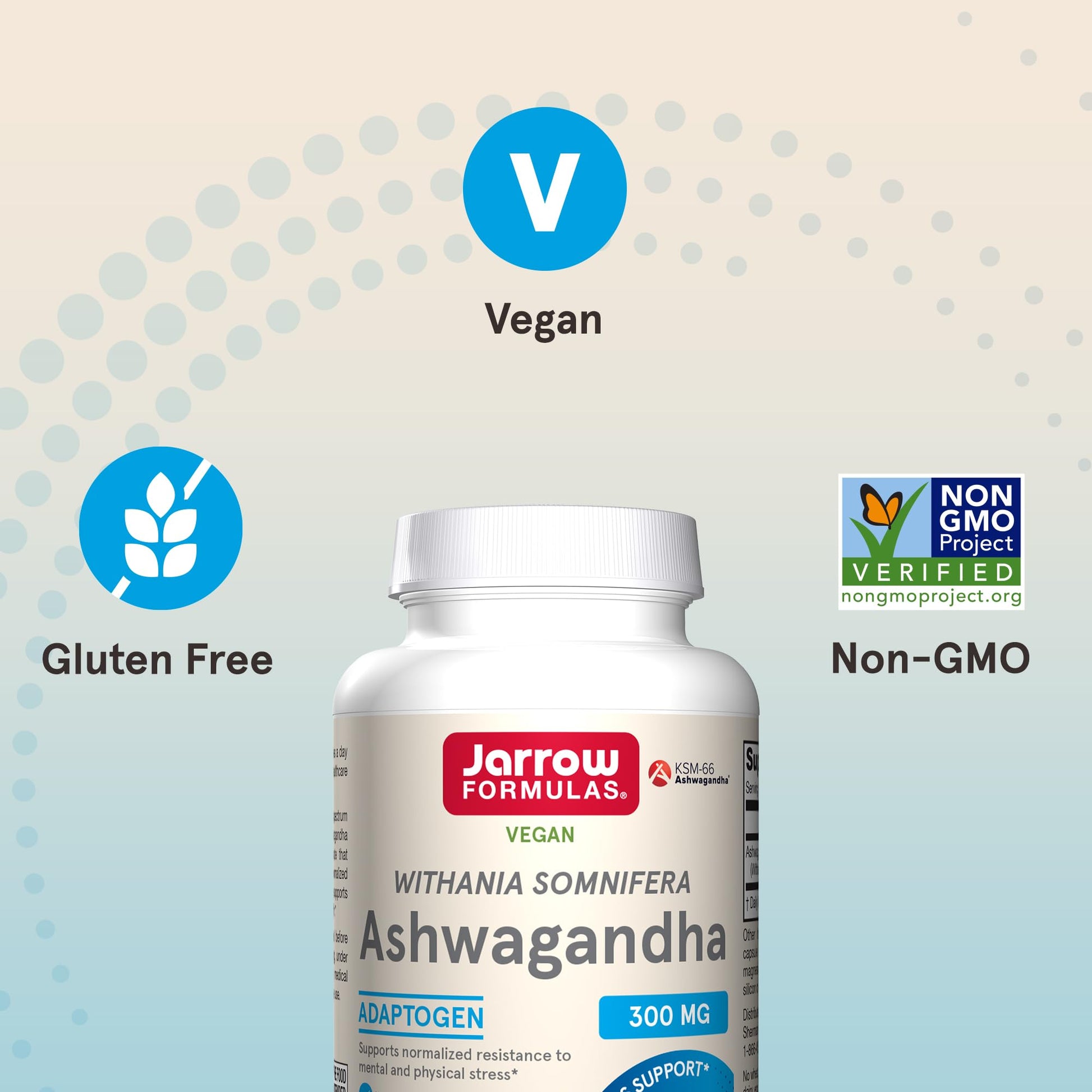 Jarrow Formulas Ashwagandha Capsules, 300 mg Supplement Supports Normalized Resistance to Mental and Physical Stress, 120 Veggie Capsules, 60 Day Supply - OzHealthStandard
