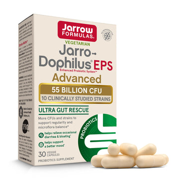 Jarrow Formulas Jarro-Dophilus EPS Advanced, 55 Billion CFU Probiotics, Digestive Support for Adults, 30 Probiotic Supplement Veggie Capsules, Up to 30 Day Supply - OzHealthStandard