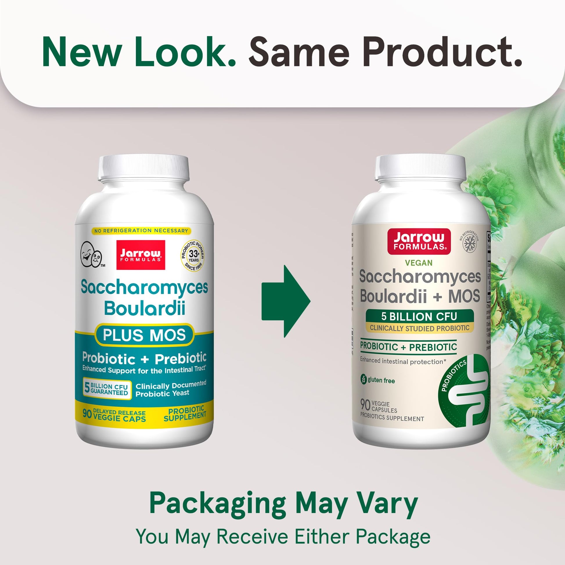 Jarrow Formulas Saccharomyces Boulardii + MOS Probiotics for Digestive Health and Intestinal Tract Support - 5 Billion CFU Per Serving - 90 Delayed Release Caps - OzHealthStandard