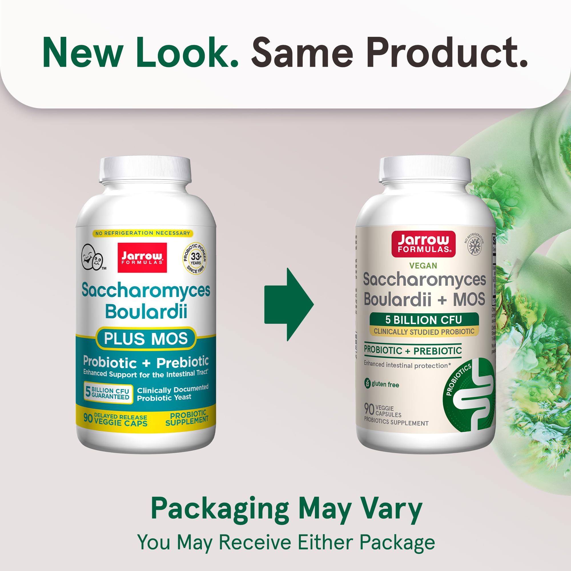 Jarrow Formulas Saccharomyces Boulardii + MOS Probiotics for Digestive Health and Intestinal Tract Support - 5 Billion CFU Per Serving - 90 Delayed Release Caps - OzHealthStandard