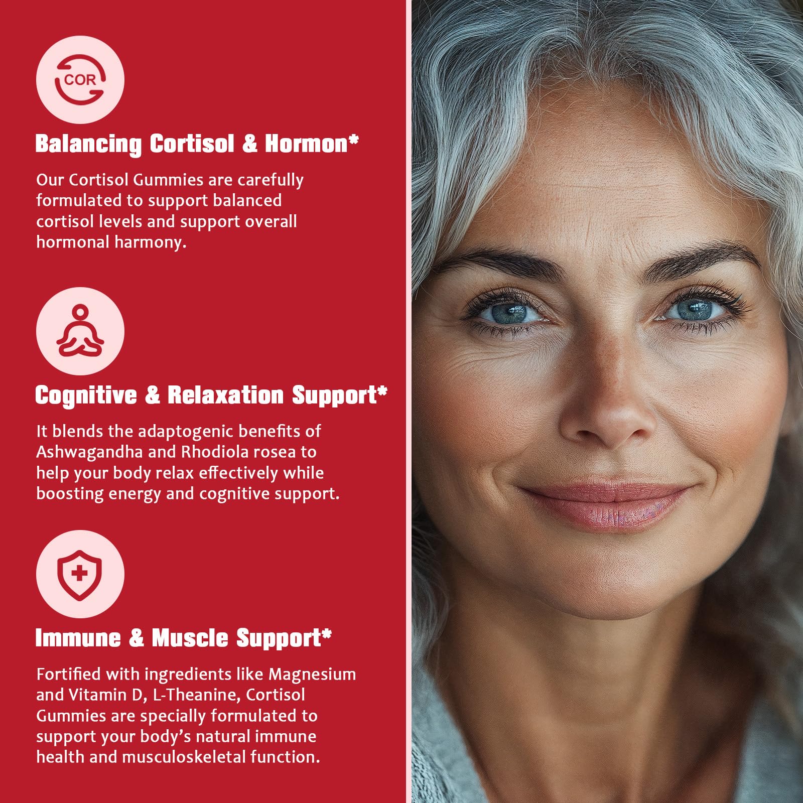 JIANKYTZ Cortisol Gummies for Women with Ashwagandha, Rhodiola Rosea, L-Theanine, Magnesium, Vitamin D3 for Zzz Support, Balanced Cortisol, Vegan, 60 Gummies - OzHealthStandard