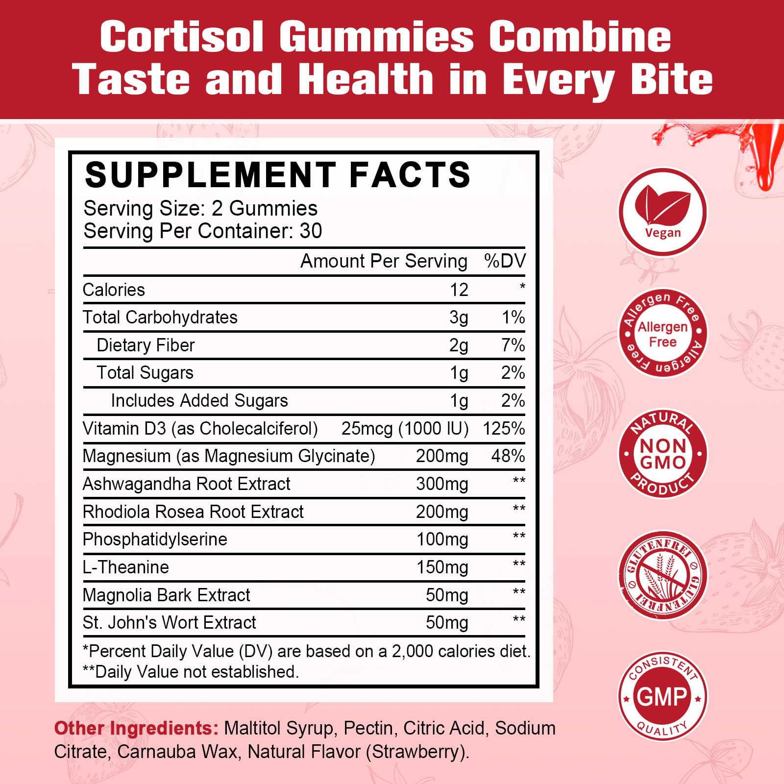 JIANKYTZ Cortisol Gummies for Women with Ashwagandha, Rhodiola Rosea, L-Theanine, Magnesium, Vitamin D3 for Zzz Support, Balanced Cortisol, Vegan, 60 Gummies - OzHealthStandard