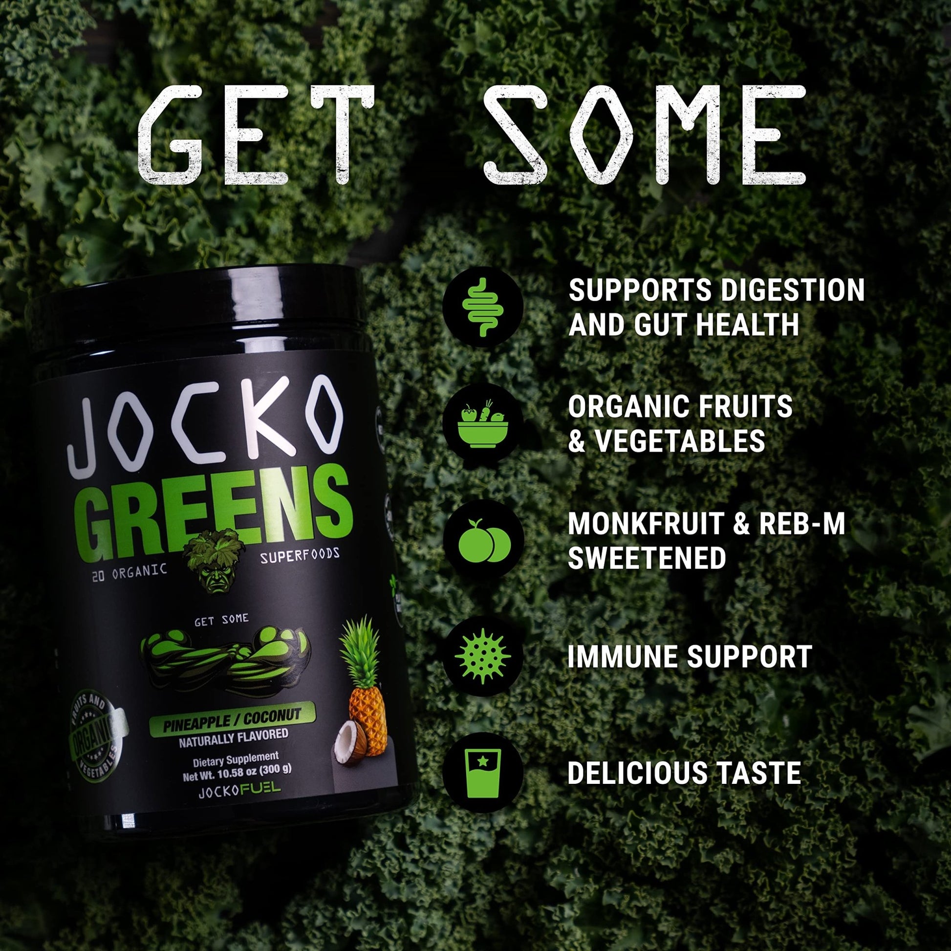 Jocko Fuel Daily Greens Powder - Premium Organic Greens Superfood Powder for Gut Health, Digestion, Bloating, Immune Support with Spirulina, Chlorella, - OzHealthStandard