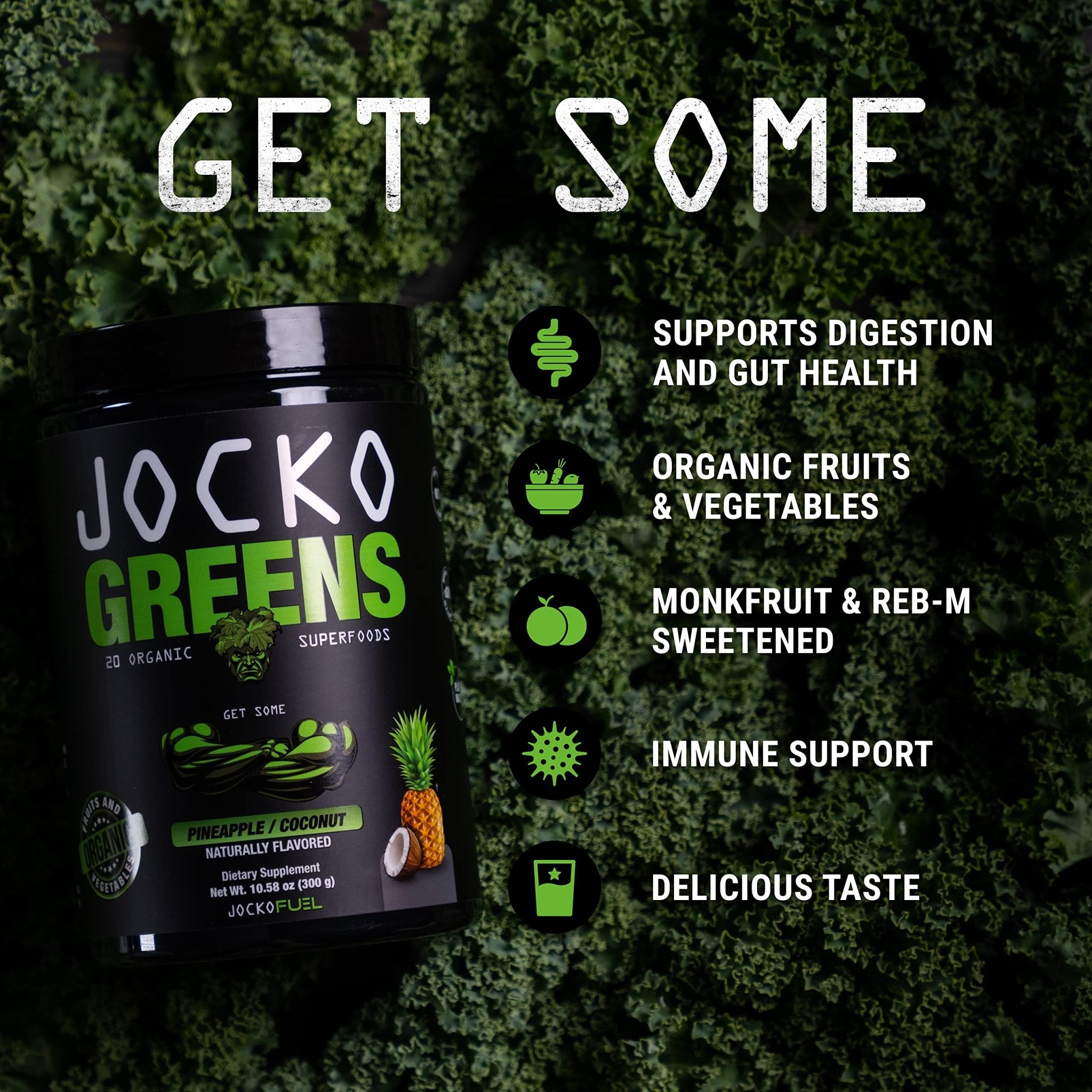 Jocko Fuel Daily Greens Powder - Premium Organic Greens Superfood Powder for Gut Health, Digestion, Bloating, Immune Support with Spirulina, Chlorella, - OzHealthStandard