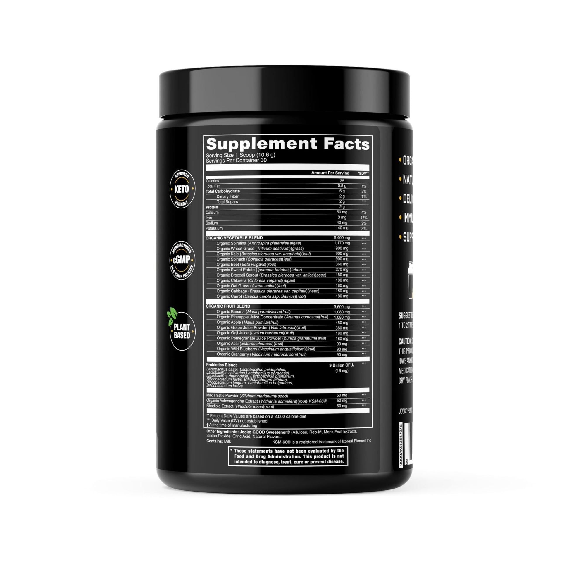 Jocko Fuel Daily Greens Powder - Premium Organic Greens Superfood Powder for Gut Health, Digestion, Bloating, Immune Support with Spirulina, Chlorella, - OzHealthStandard