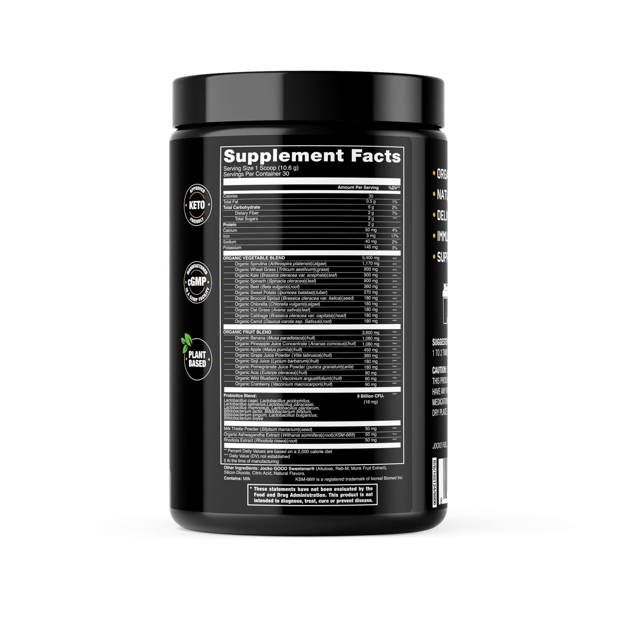 Jocko Fuel Daily Greens Powder - Premium Organic Greens Superfood Powder for Gut Health, Digestion, Bloating, Immune Support with Spirulina, Chlorella, - OzHealthStandard