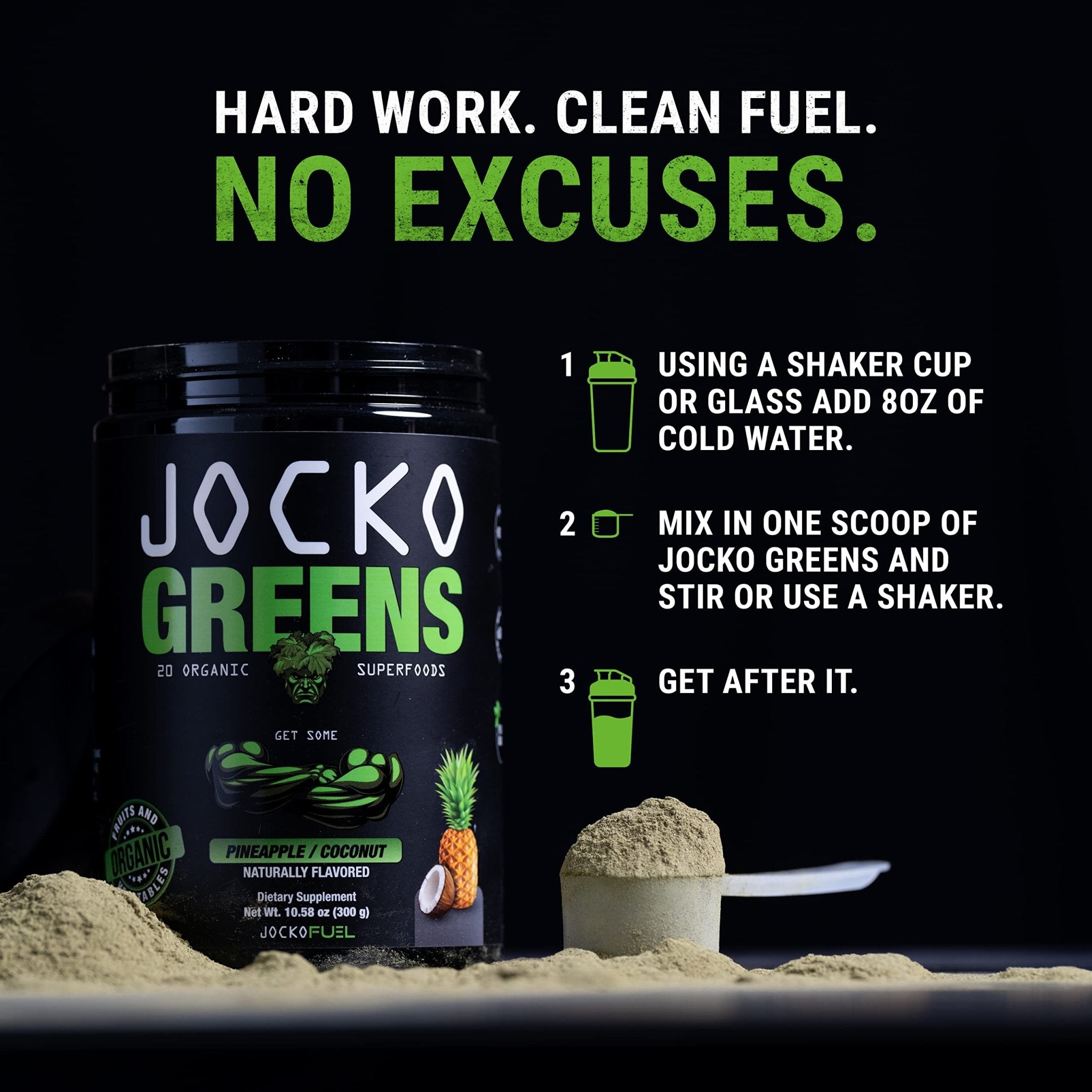 Jocko Fuel Daily Greens Powder - Premium Organic Greens Superfood Powder for Gut Health, Digestion, Bloating, Immune Support with Spirulina, Chlorella, - OzHealthStandard