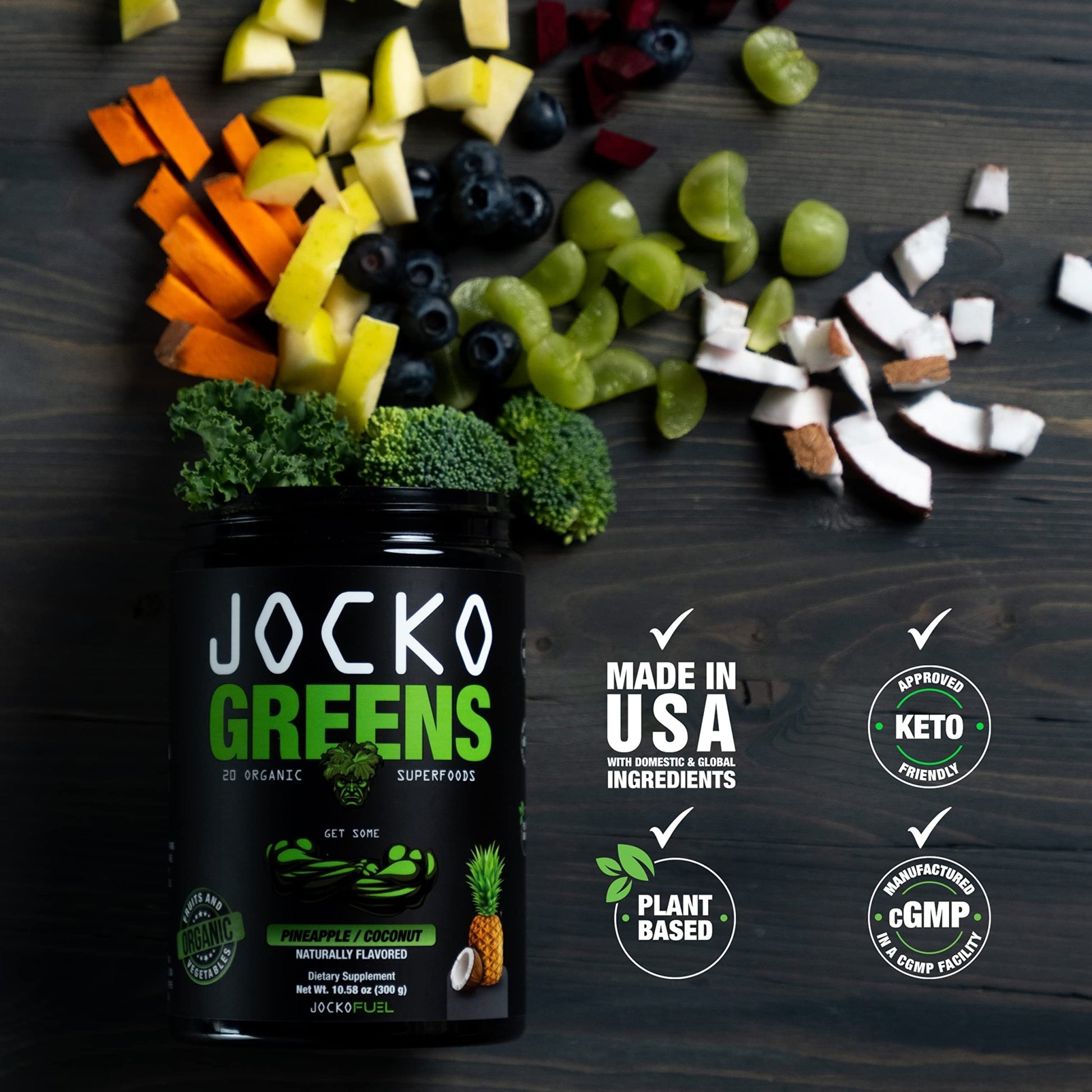 Jocko Fuel Daily Greens Powder - Premium Organic Greens Superfood Powder for Gut Health, Digestion, Bloating, Immune Support with Spirulina, Chlorella, - OzHealthStandard