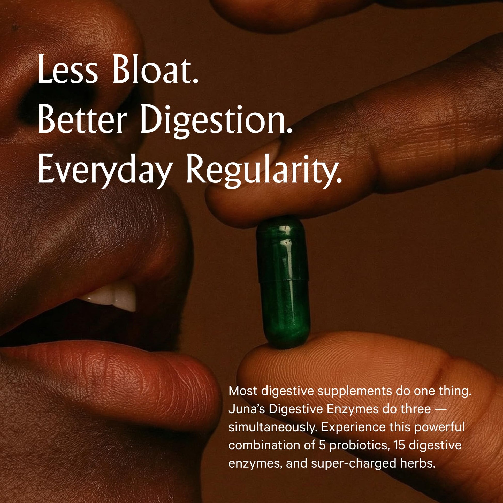 Juna Digestive Enzymes + Probiotic — 3-in-1 Daily Gut Support for Bloat Relief, Smooth Digestion & Microbiome Balance | 15 Enzymes, 5 Probiotics, 8 Botanicals | Vegan, 3rd-Party Tested | 60 Capsules - OzHealthStandard