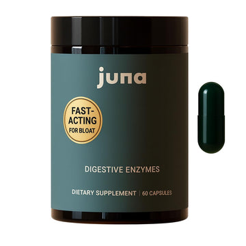 Juna Digestive Enzymes + Probiotic — 3-in-1 Daily Gut Support for Bloat Relief, Smooth Digestion & Microbiome Balance | 15 Enzymes, 5 Probiotics, 8 Botanicals | Vegan, 3rd-Party Tested | 60 Capsules - OzHealthStandard