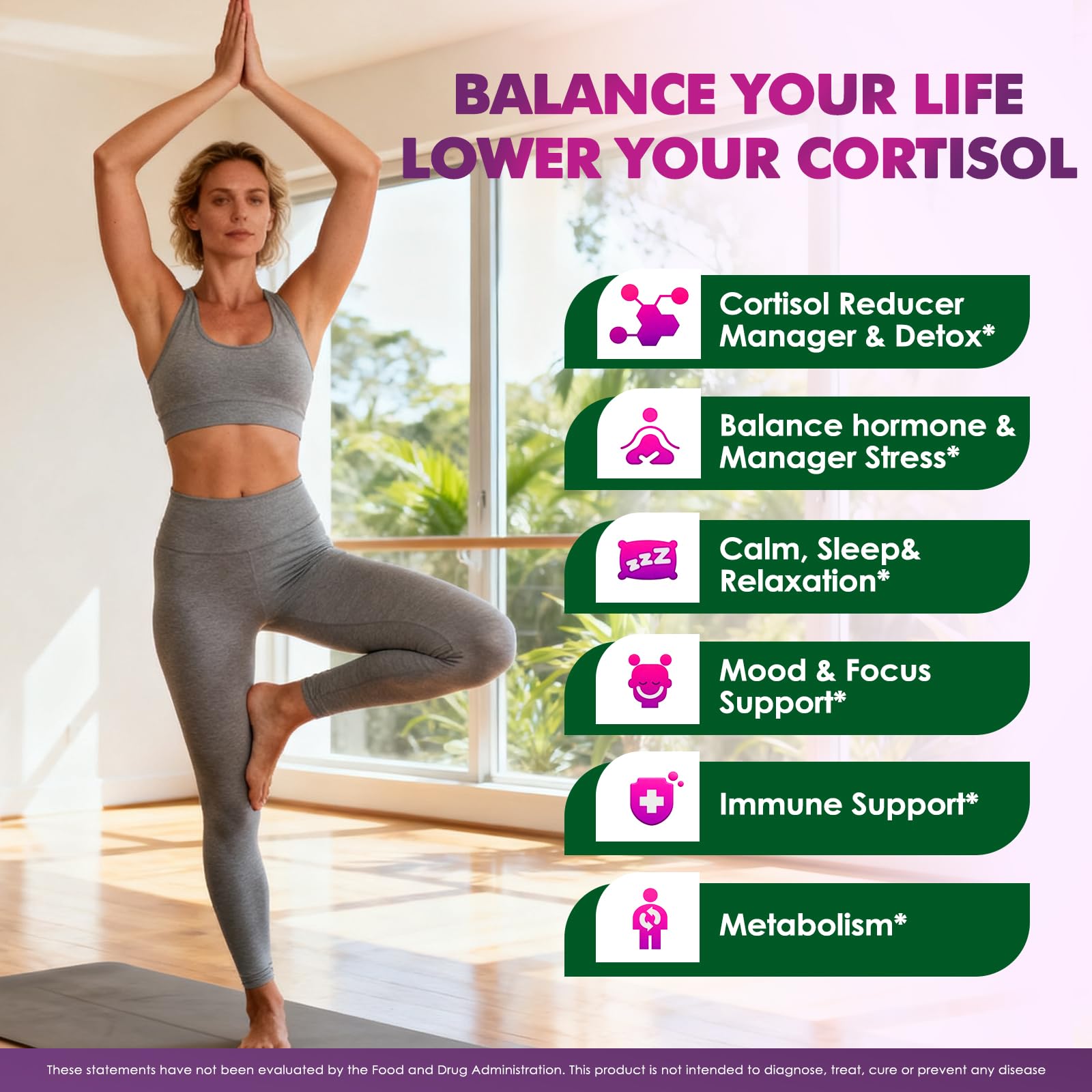 JUYIHEAL Cortisol Supplements, 10 in 1 Cortisol Detox Manager Reducer Hormone Balance Liquid Drops with Ashwagandha, Magnesium, L-theanine - OzHealthStandard