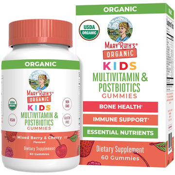 Kids Vitamins by MaryRuth's | USDA Organic | Multivitamin Gummies + Postbiotics for Ages 4+ | Multivitamin for Kids with Lactobacillus Rhamnosus | Children’s Vitamins | Vegan | Non-GMO | 60 Count - OzHealthStandard