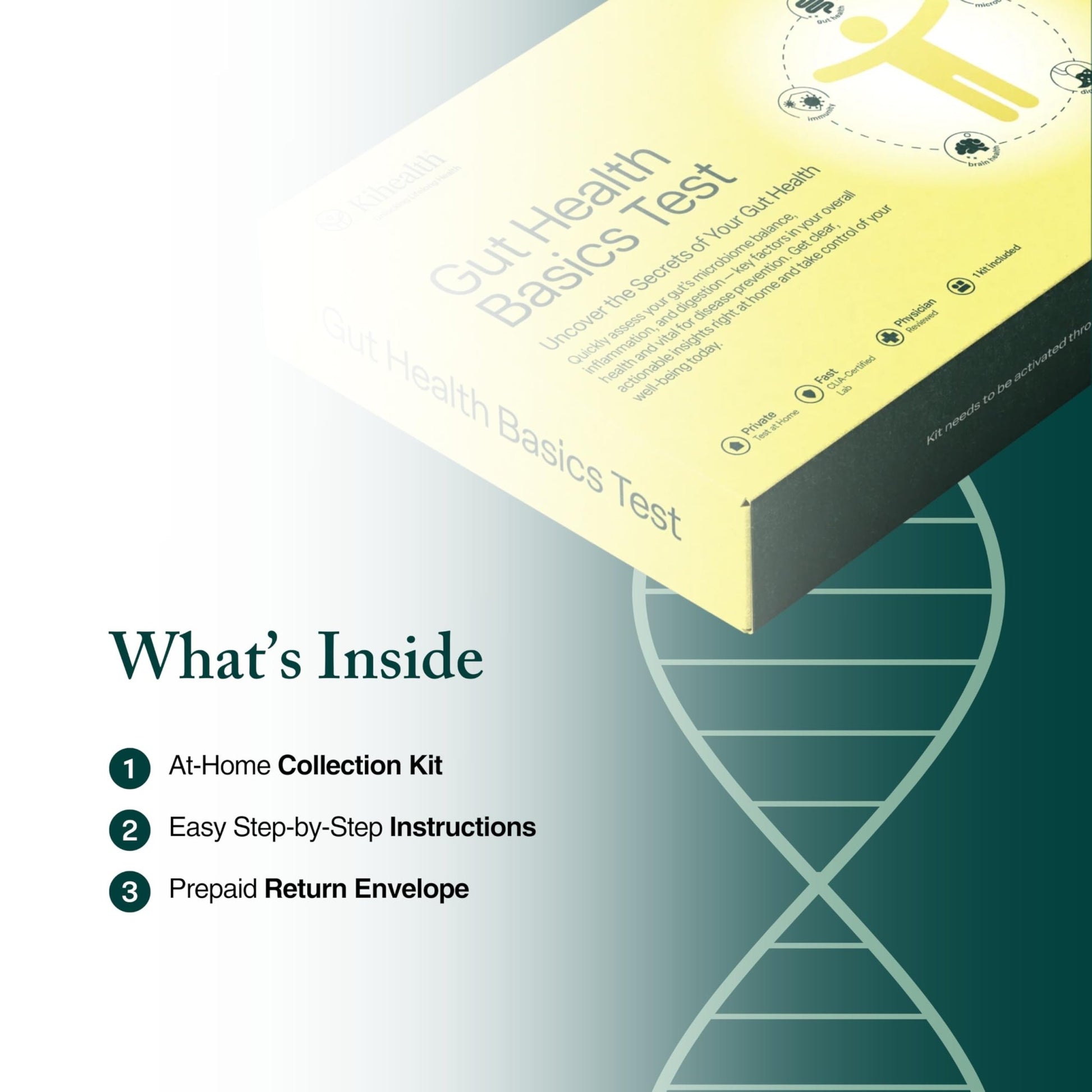 KiHealth – Gut Health Basics Test – at-Home Stool Test for Digestion, Inflammation, and Microbiome Balance – at-Home Kit - OzHealthStandard