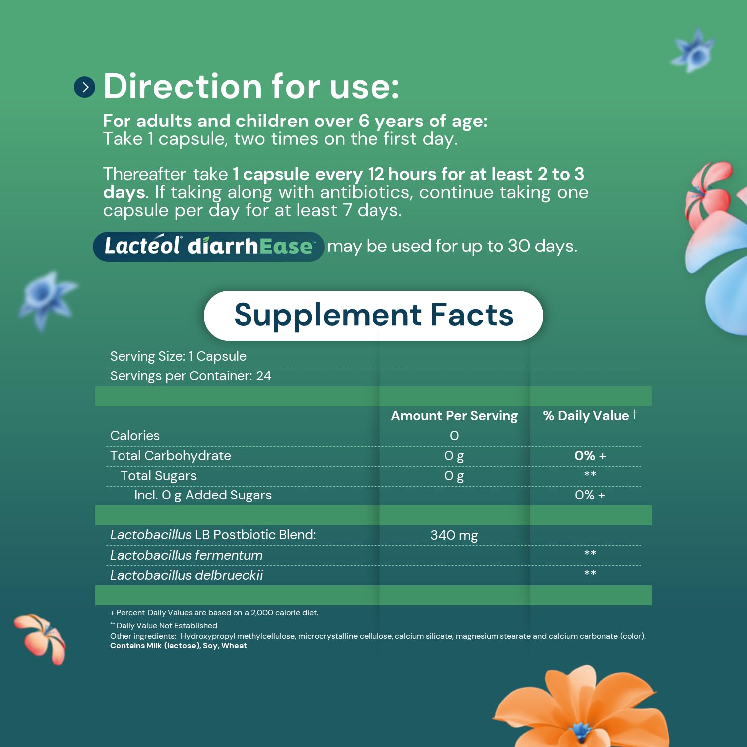 Lactéol diarrhEase- a Safe, Drug Free and clinically Tested postbiotic Strain That Helps soothes Occasional Digestive Upset and Shortens The Duration of Occasional Diarrhea, 24 Count - OzHealthStandard