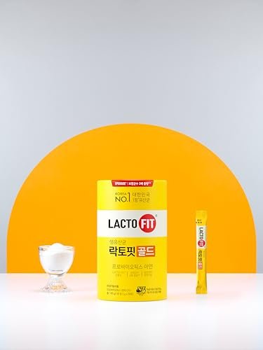 LACTO-FIT Chongkundang Healthcare Gold Probiotic 50 Pack Powder Sticks – Multi Strain Daily Probiotics with Prebiotics and Postbiotics for Digestive Balance and Everyday Wellness - OzHealthStandard