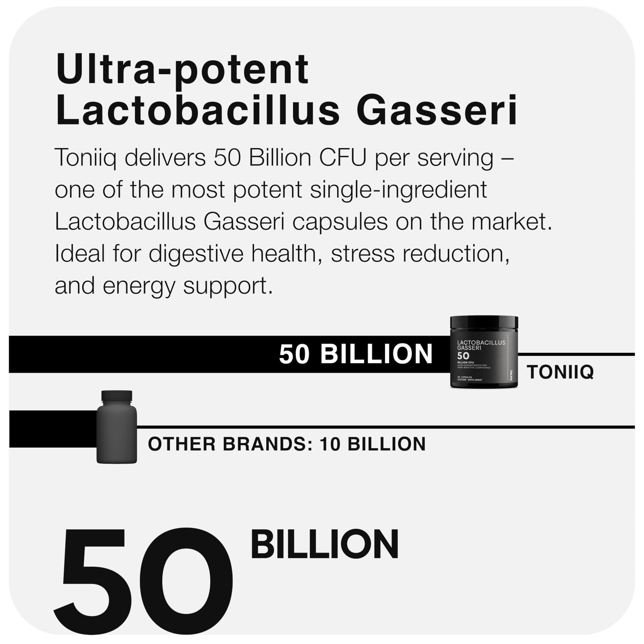 Lactobacillus Gasseri - Ultra High Strength 50 Billion CFU - Delayed Release Capsules - Made with Prebiotic Inulin Fiber - Supports Digestive Health & Gut Flora - Third-Party Lab Tested - 60 Capsules - OzHealthStandard