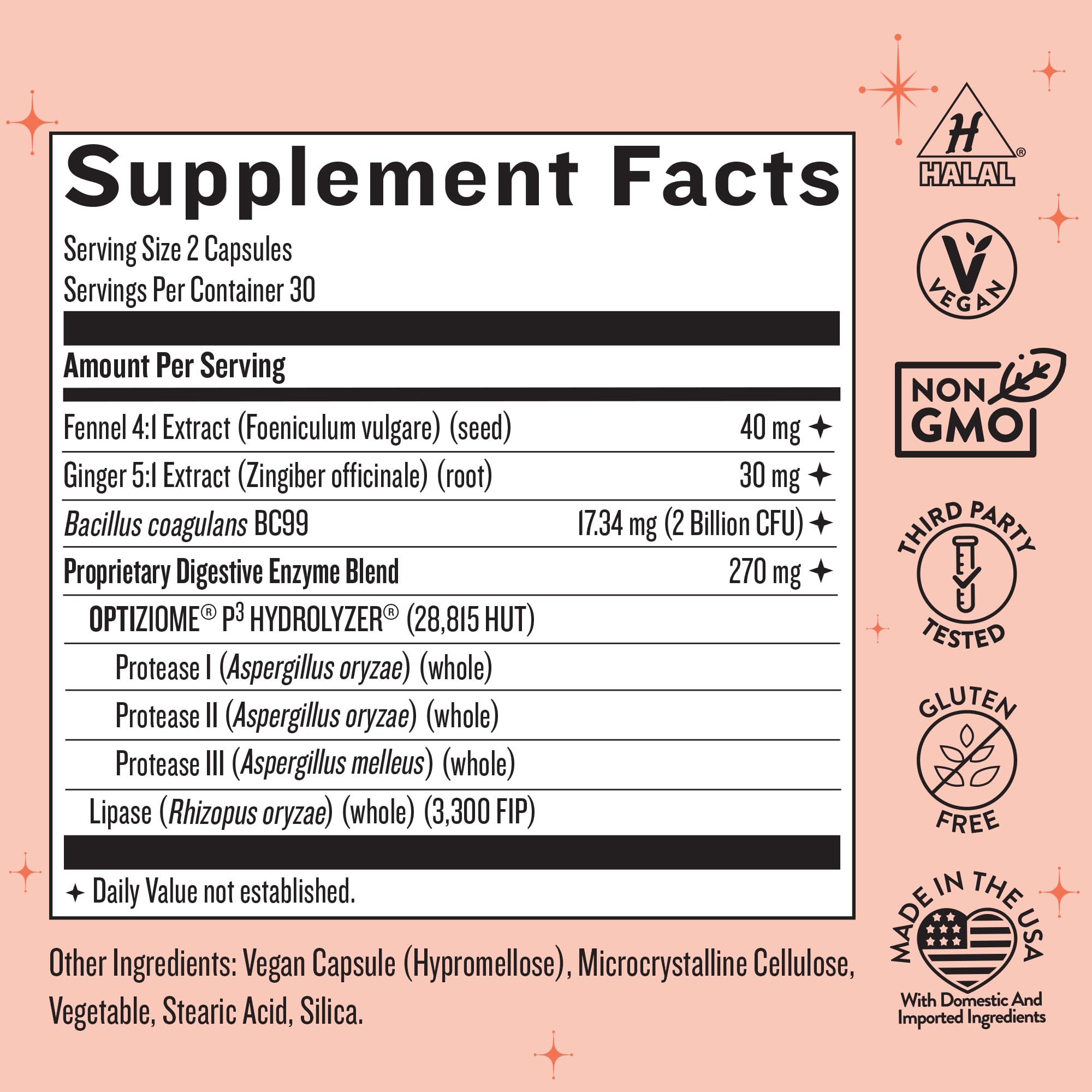 Legendairy Milk Digestive Enzymes for Women, Probiotics for Digestive Health, Gut Health Supplements, Bloating Relief for Women, Debloat Gas Relief w/Ginger & Fennel Bloat Baddie 60 Capsules - OzHealthStandard