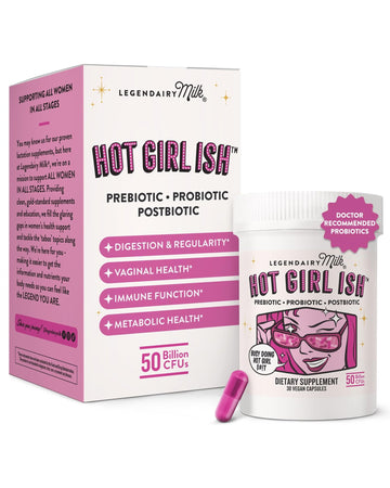 Legendairy Milk Hot Girl Ish™ - Daily Probiotics for Women with 50 Billion CFU - Women's Probiotic Supplement with 20 Probiotic Strains, Prebiotics & Postbiotic for Digestive, Gut & Immune Health - OzHealthStandard