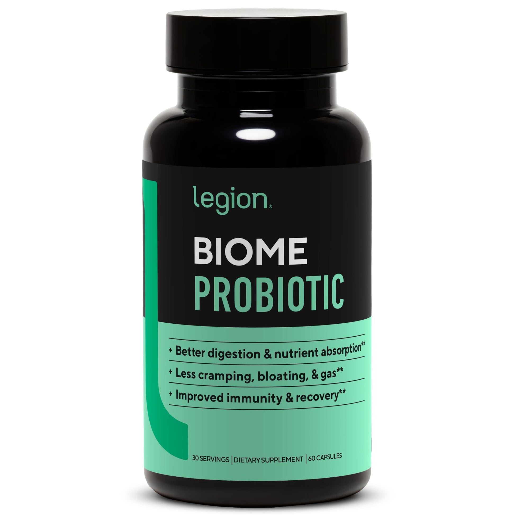 LEGION Biome Probiotic - Natural Probiotics Gut Health Supplement for Women & Men - Probiotic Nutritional Supplements Help Reduce Bloating, Cramping & Gas - Colon Health Probiotic Pills, 30 Servings - OzHealthStandard