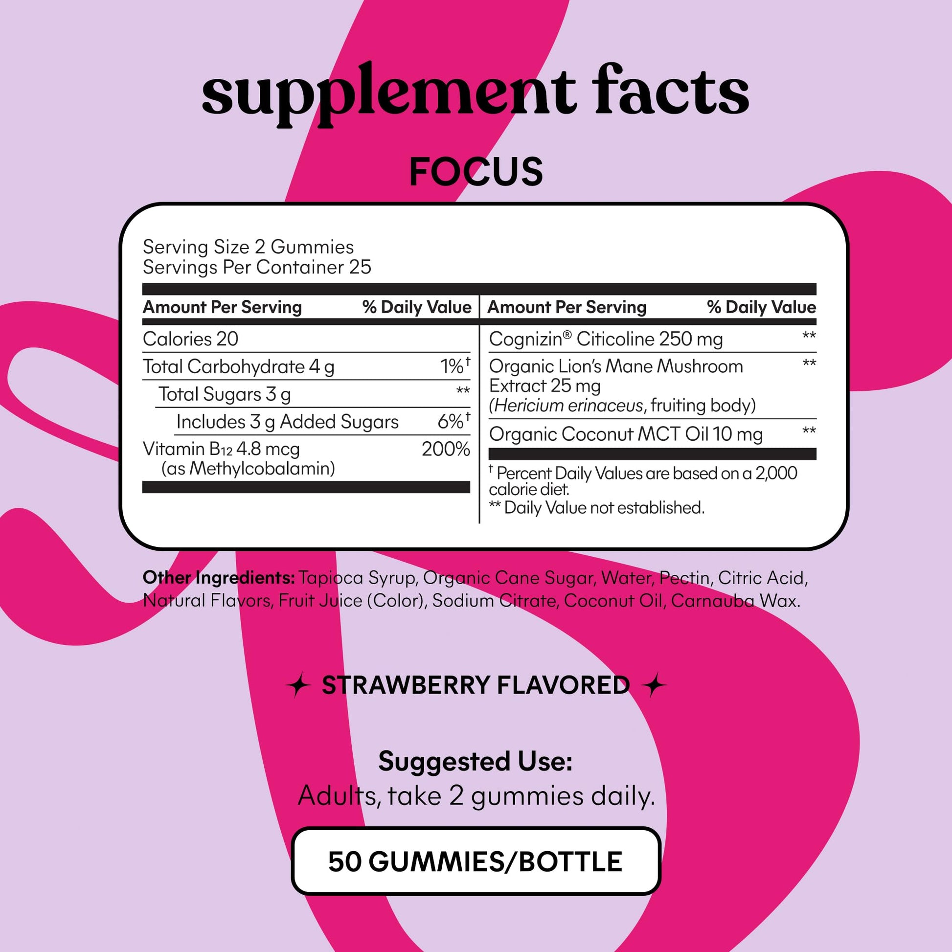 Lemme Focus Concentration & Brain Health Gummies with Cognizin Citicoline, Lion's Mane Mushroom, Vitamin B12 to Support Focus + Concentration - OzHealthStandard