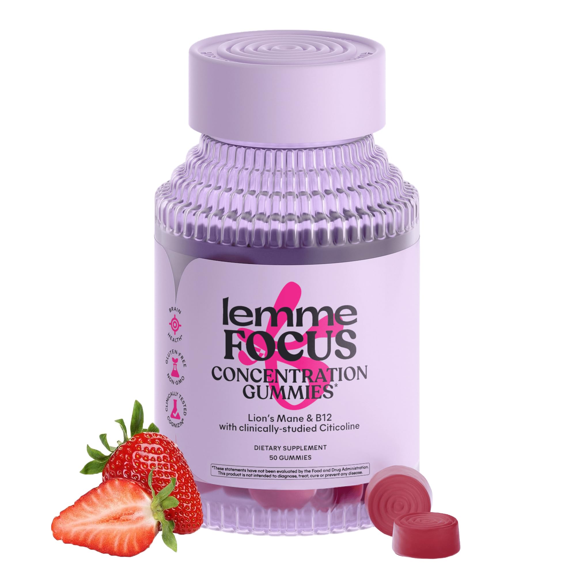 Lemme Focus Concentration & Brain Health Gummies with Cognizin Citicoline, Lion's Mane Mushroom, Vitamin B12 to Support Focus + Concentration - OzHealthStandard