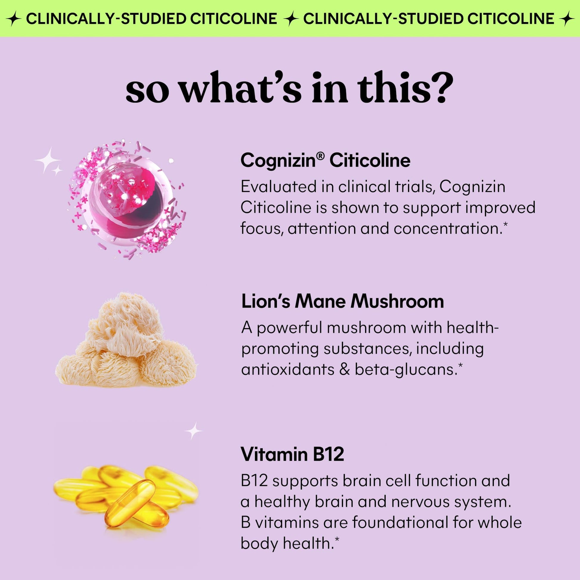 Lemme Focus Concentration & Brain Health Gummies with Cognizin Citicoline, Lion's Mane Mushroom, Vitamin B12 to Support Focus + Concentration - OzHealthStandard
