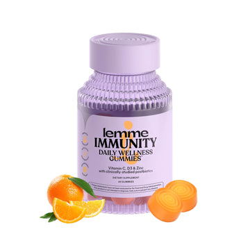 Lemme Immunity Postbiotic Gummies with Vitamin C, Vitamin D (2000 IU), Zinc, 10 Billion Postbiotic Cells, Astragalus for Immune Support - Vegetarian, Gluten Free, Sweet Orange (60 Count) - OzHealthStandard