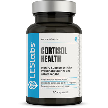 LES Labs Cortisol Health – Stress Relief, Balanced Cortisol Response, Relaxation & Deep Sleep – Phosphatidylserine, Magnesium, Magnolia Bark, Rhodiola Rosea & Ashwagandha – Non-GMO – 60 Capsules - OzHealthStandard