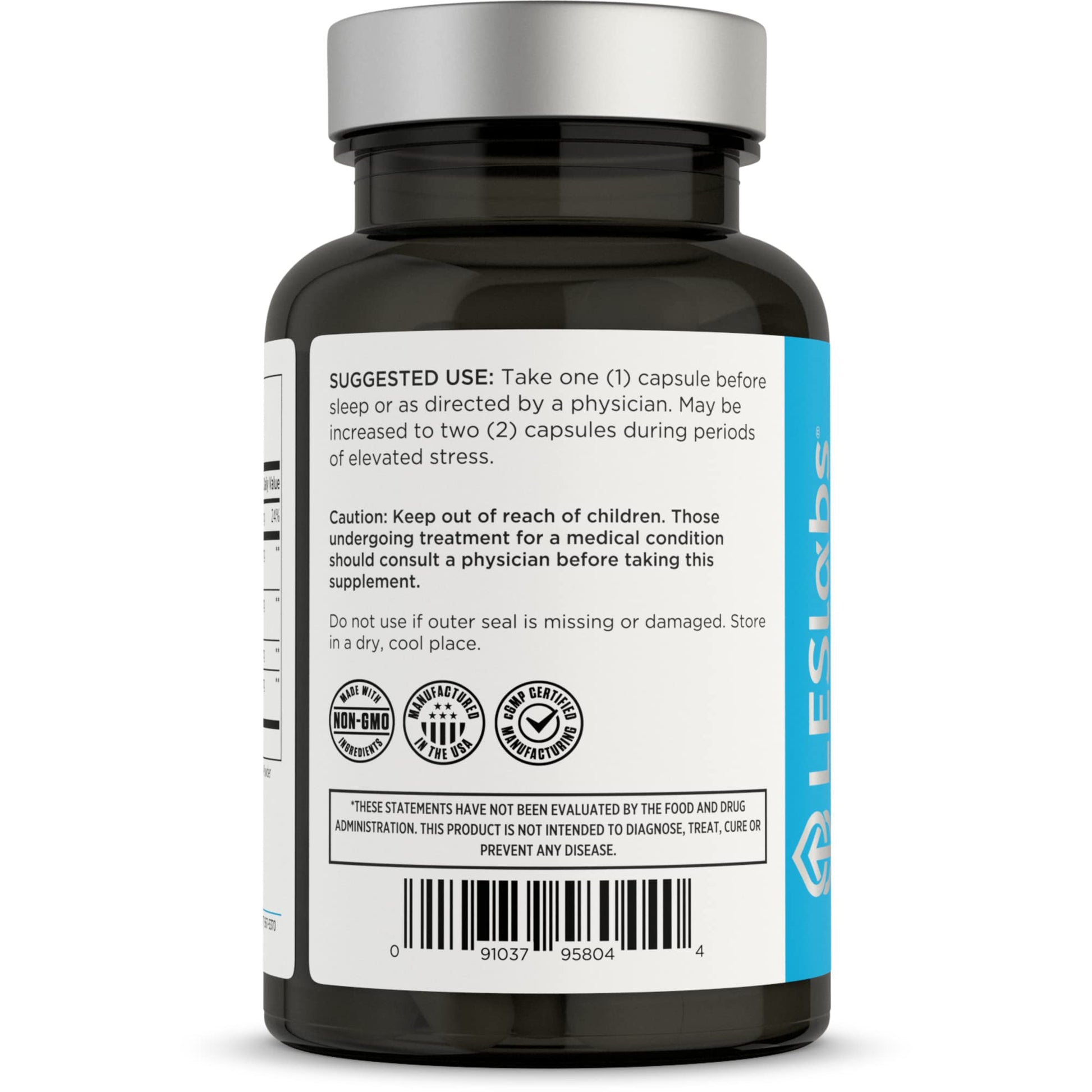 LES Labs Cortisol Health – Stress Relief, Balanced Cortisol Response, Relaxation & Deep Sleep – Phosphatidylserine, Magnesium, Magnolia Bark, Rhodiola Rosea & Ashwagandha – Non-GMO – 60 Capsules - OzHealthStandard