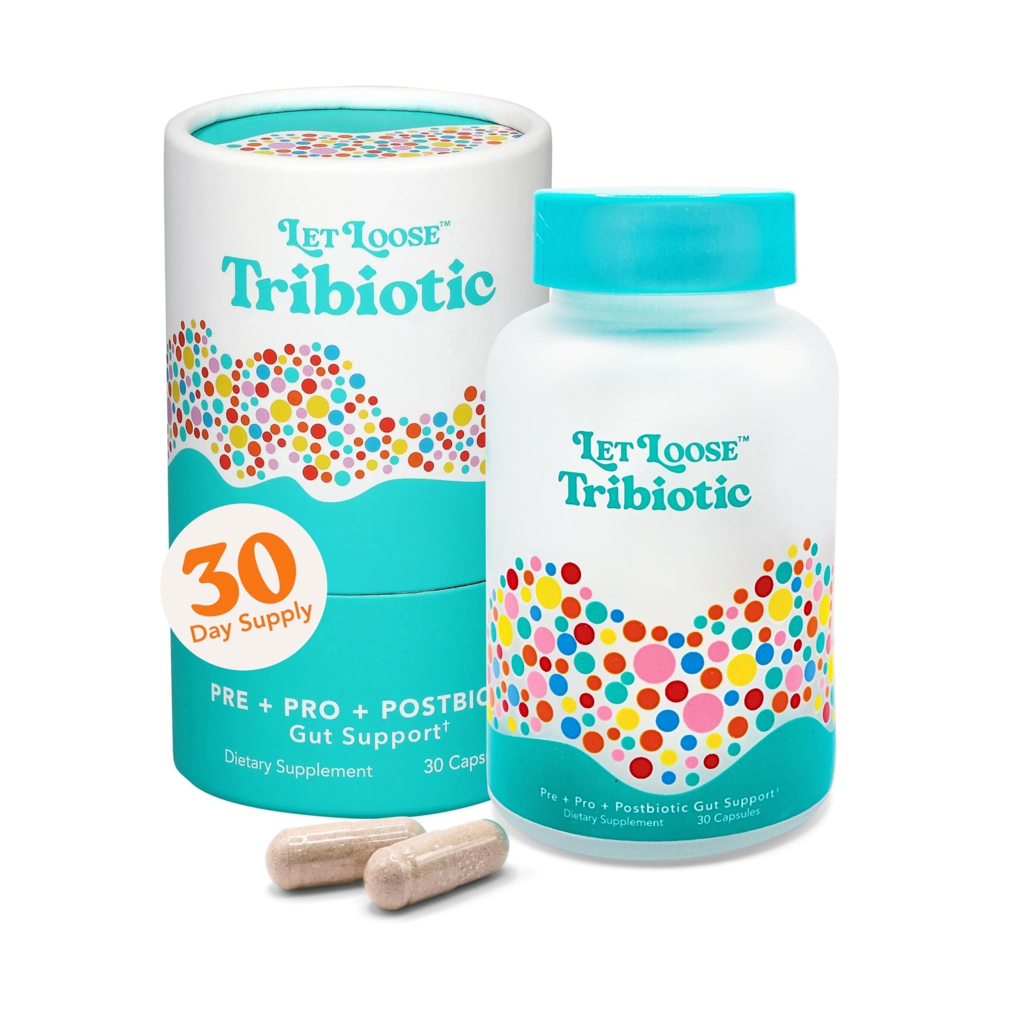 Let Loose Daily Tribiotic Pills - Probiotics, Prebiotics, and Postbiotics to Feed Your Microbiome and Support Smooth Daily Digestion, Gut Health, - OzHealthStandard